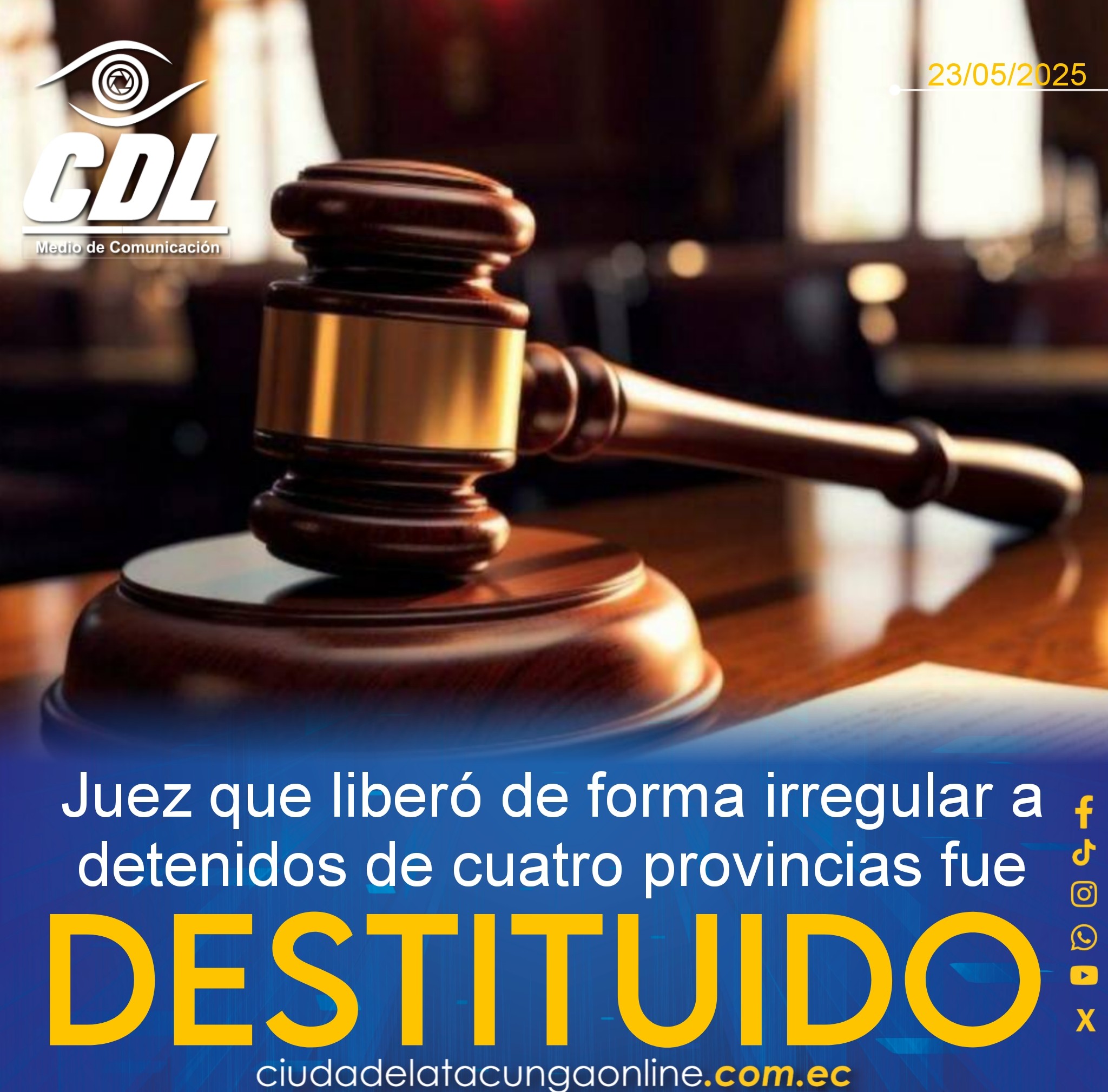 El juez que liberó de forma irregular a detenidos de cuatro provincias fue destituido