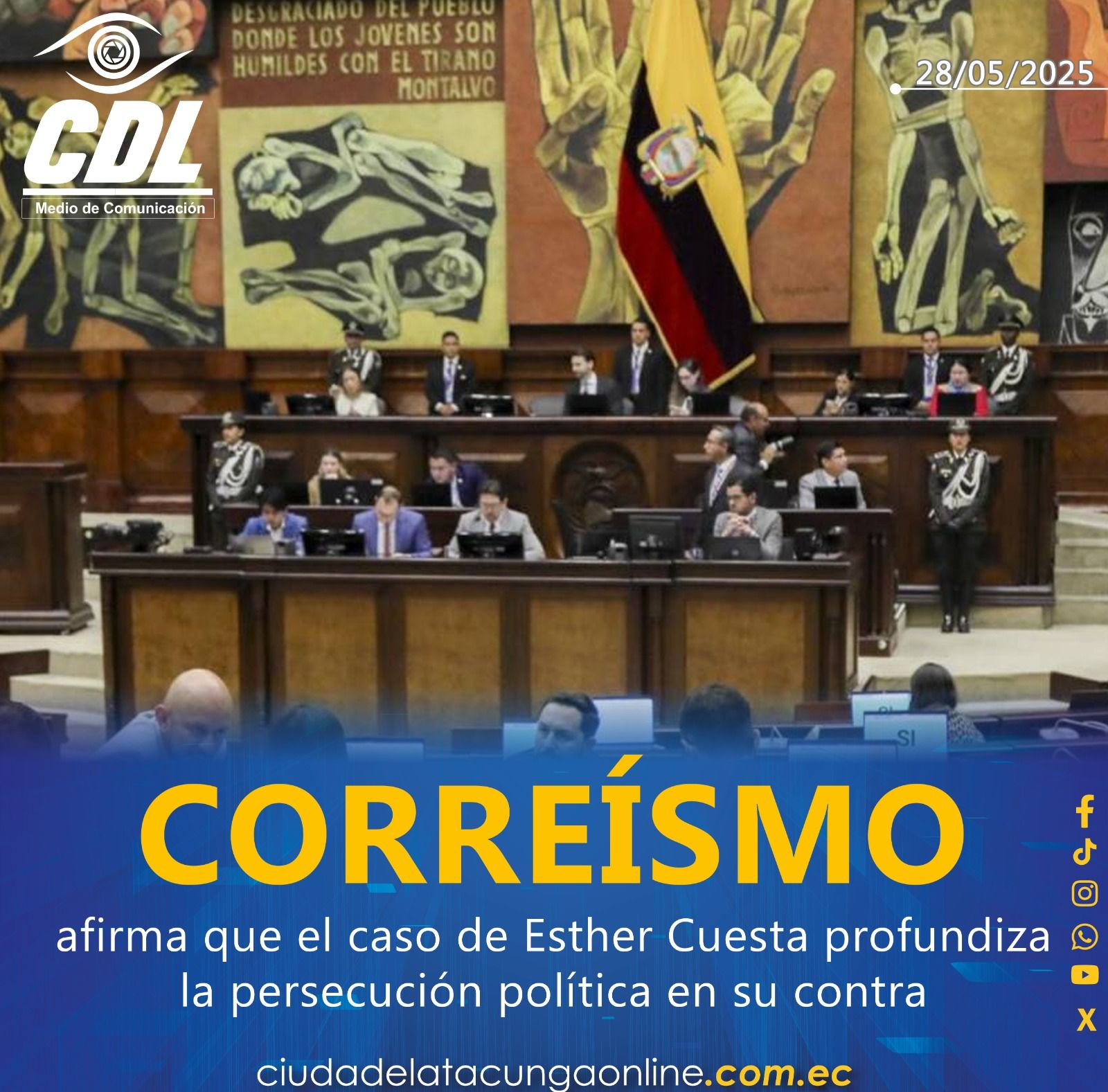 El correísmo afirma que el caso de Esther Cuesta profundiza la persecución política en su contra
