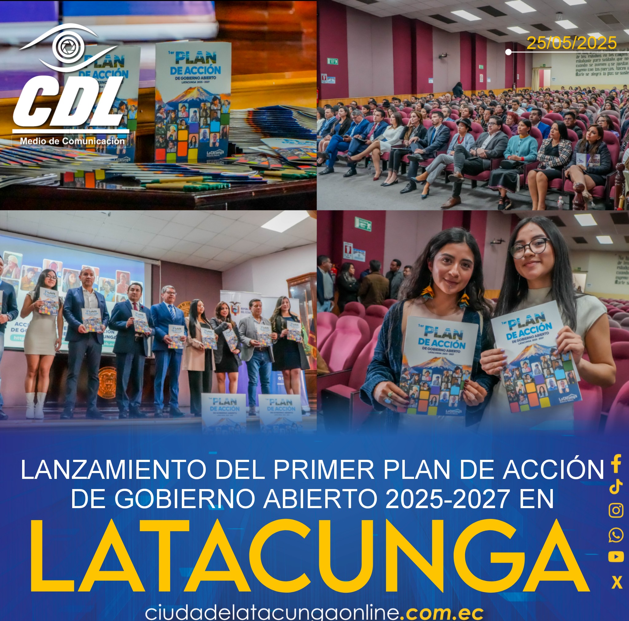 LANZAMIENTO DEL PRIMER PLAN DE ACCION DE GOBIERNO ABIERTO 2025-2027 EN LATACUNGA