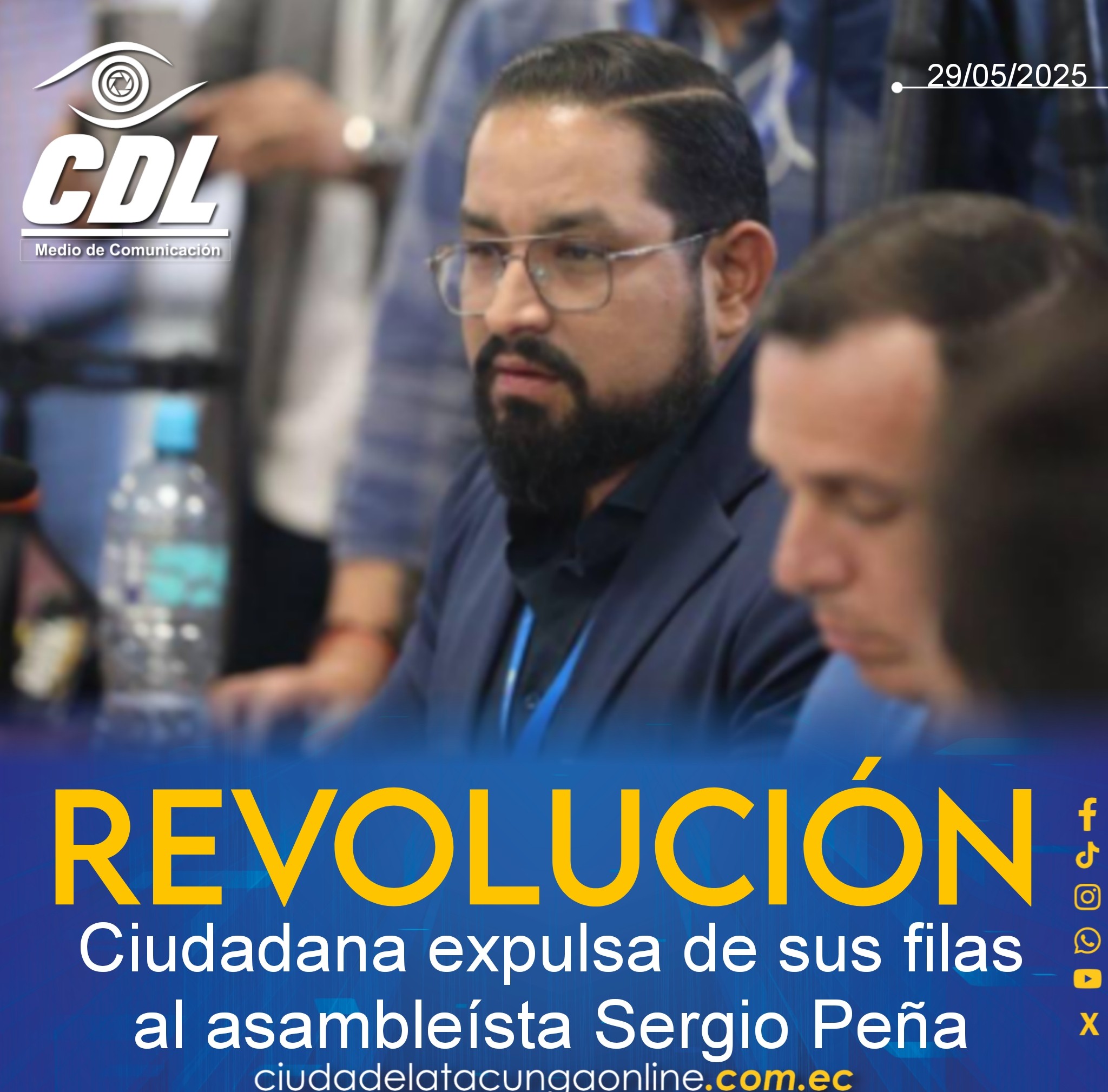 La Revolución Ciudadana expulsa de sus filas al asambleísta Sergio Peña