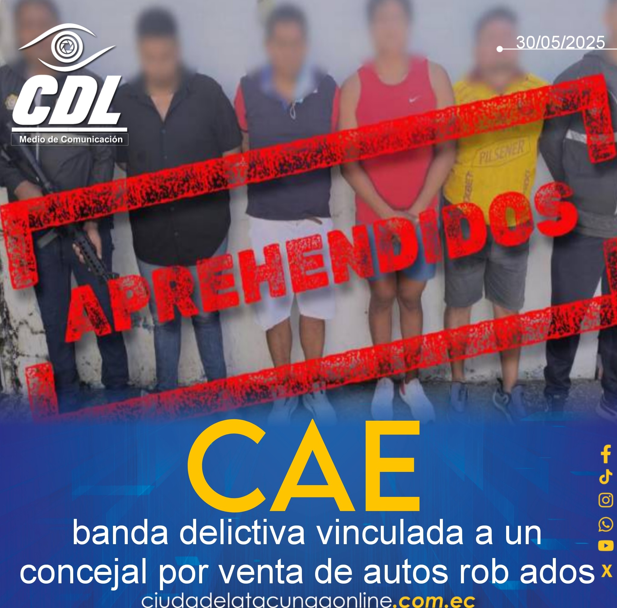 Cae banda delictiva vinculada a un concejal por venta de autos robados: Facebook Marketplace los delató