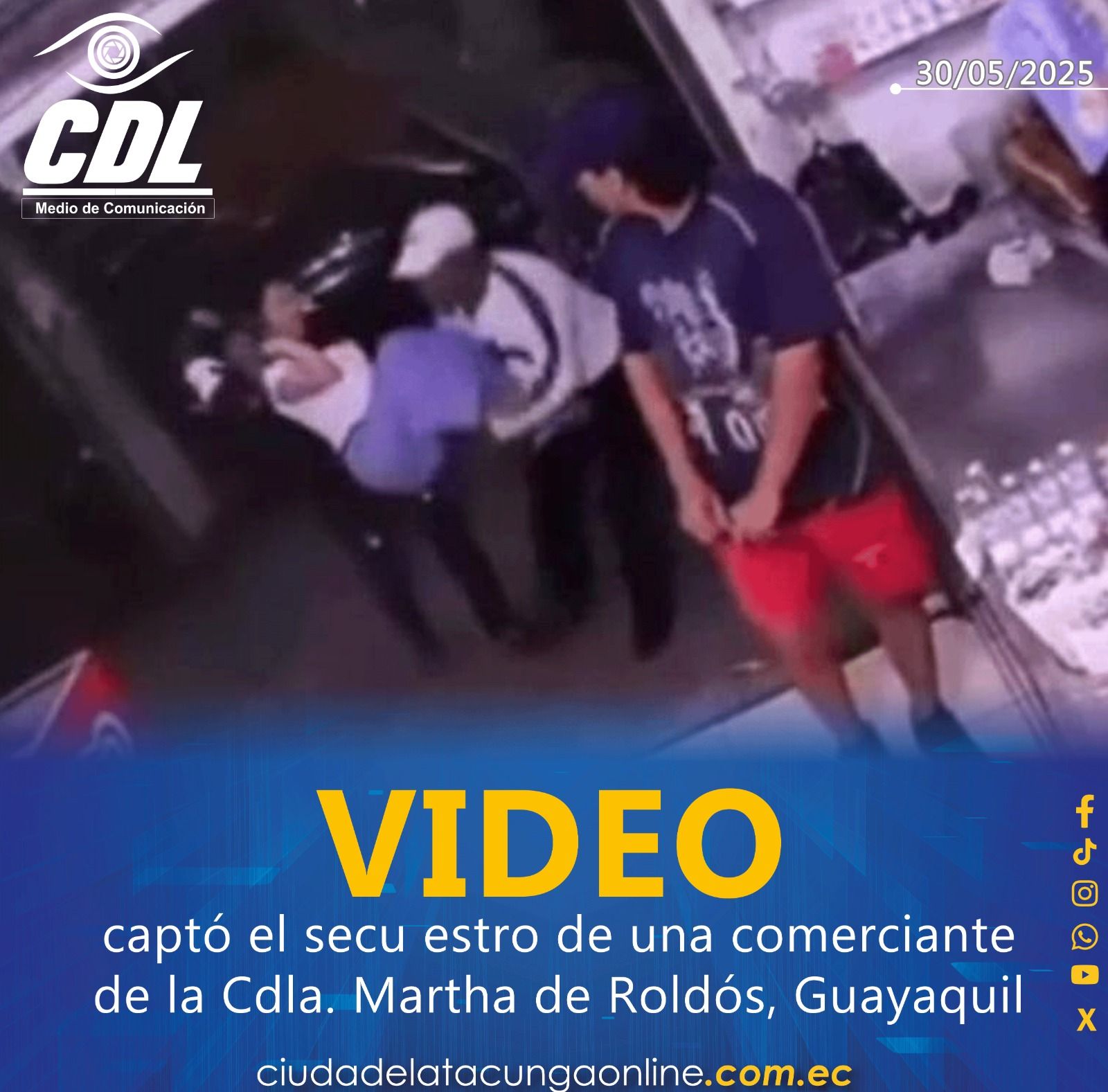 Un video captó el secuestro de una comerciante de la Cdla. Martha de Roldós, norte de Guayaquil