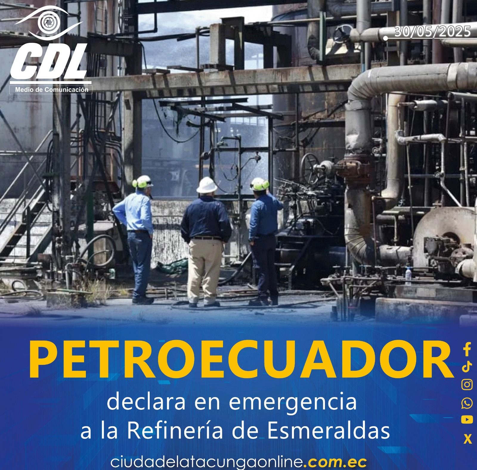 Petroecuador declara en emergencia a la Refinería de Esmeraldas
