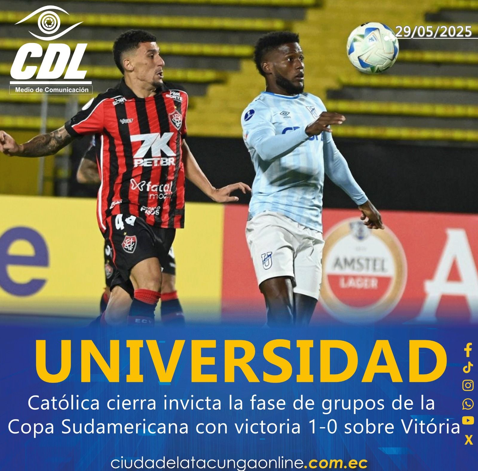 Universidad Católica cierra invicta la fase de grupos de la Copa Sudamericana con victoria 1-0 sobre Vitória