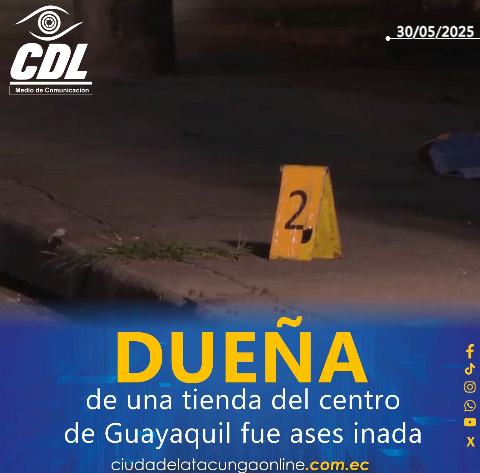 La dueña de una tienda del centro de Guayaquil fue asesinada