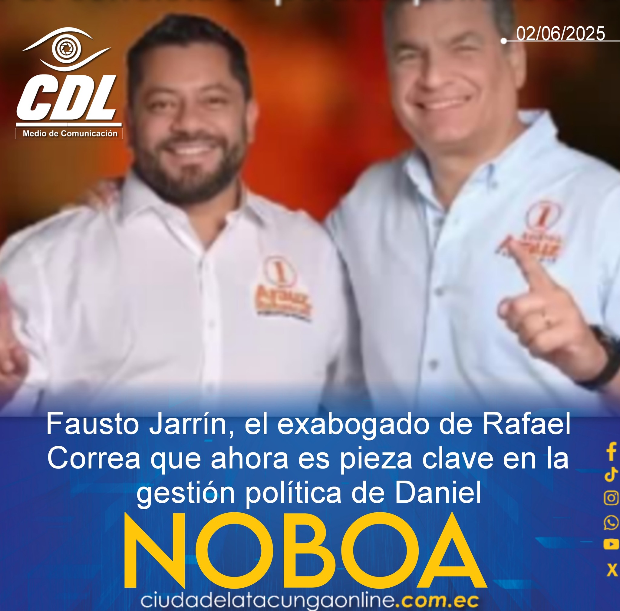 Fausto Jarrín, el exabogado de Rafael Correa que ahora es pieza clave en la gestión política de Daniel Noboa