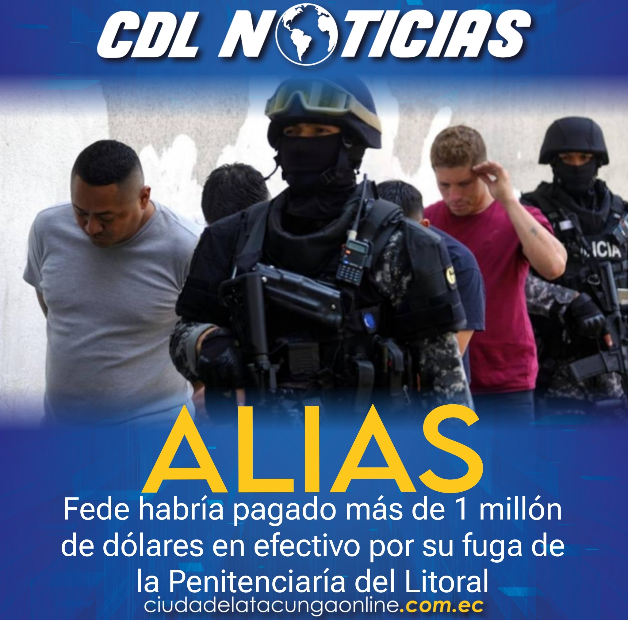 Alias Fede habría pagado más de 1 millón de dólares en efectivo por su fuga de la Penitenciaría del Litoral