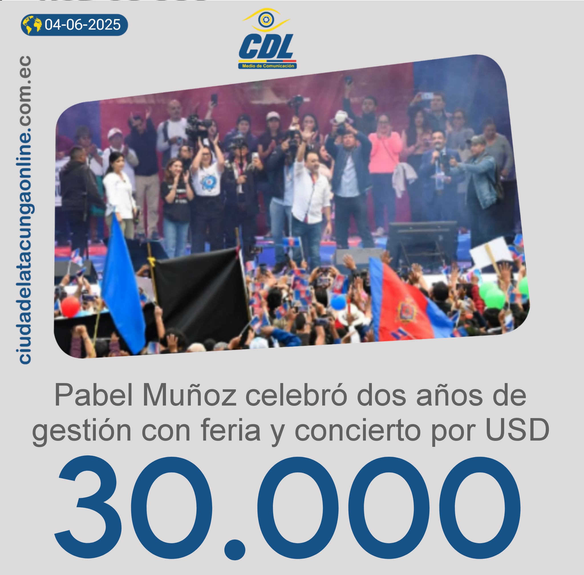 Pabel Muñoz celebró dos años de gestión con feria y concierto por USD 30.000