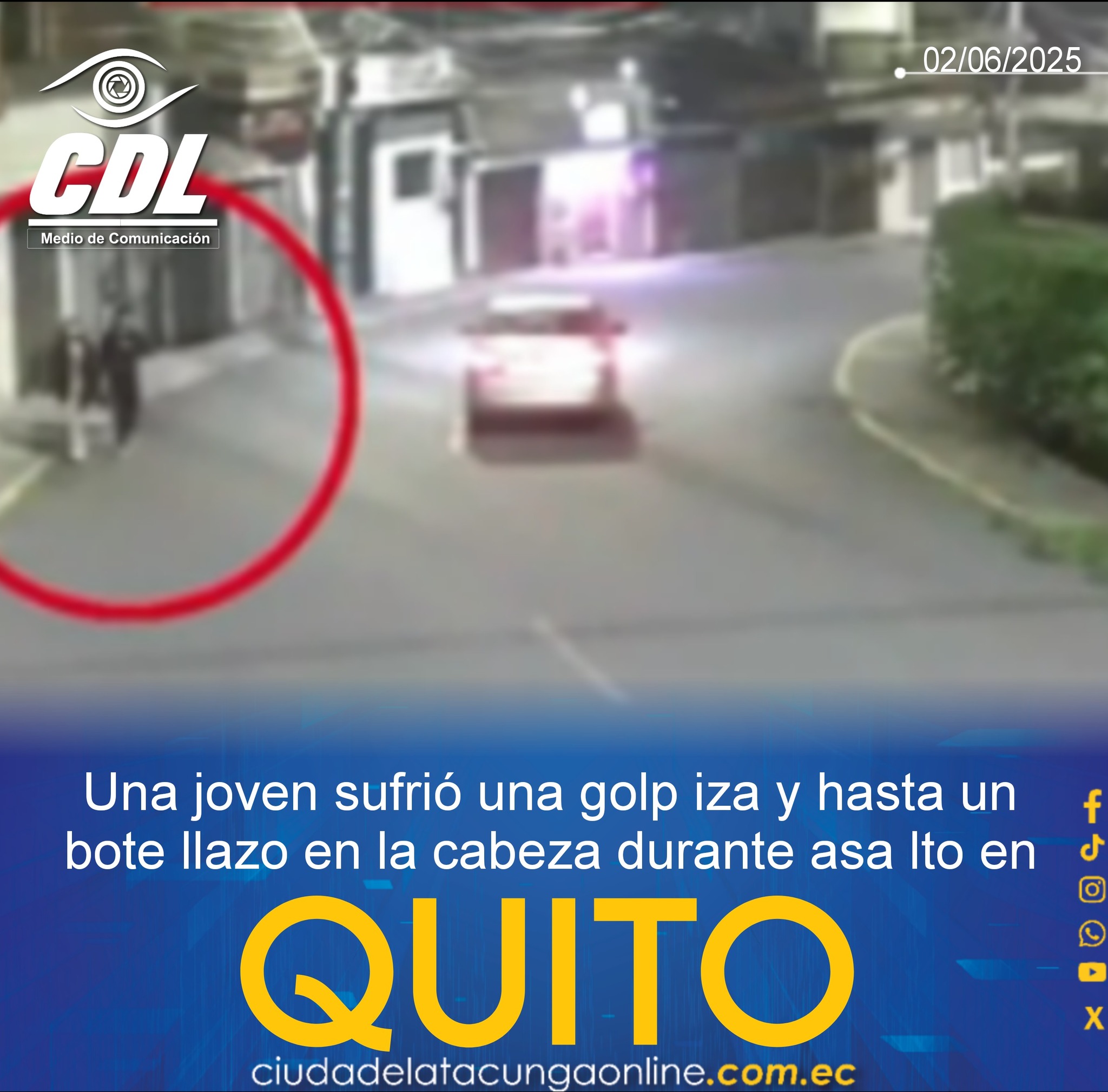 Una joven sufrió una gol piza y hasta un botellazo en la cabeza durante asalto en Quito
