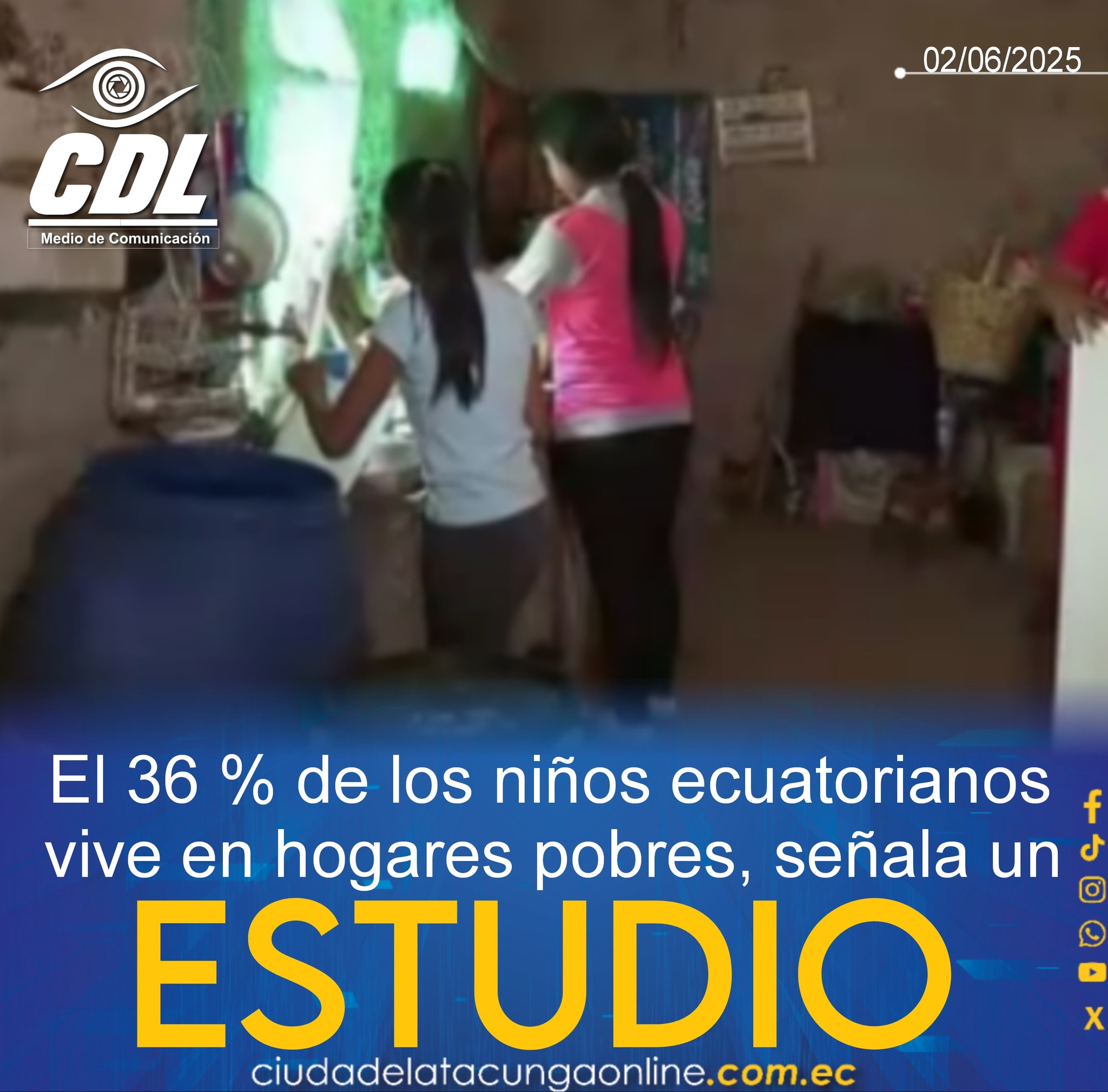 El 36 % de los niños ecuatorianos vive en hogares pobres, señala un estudio