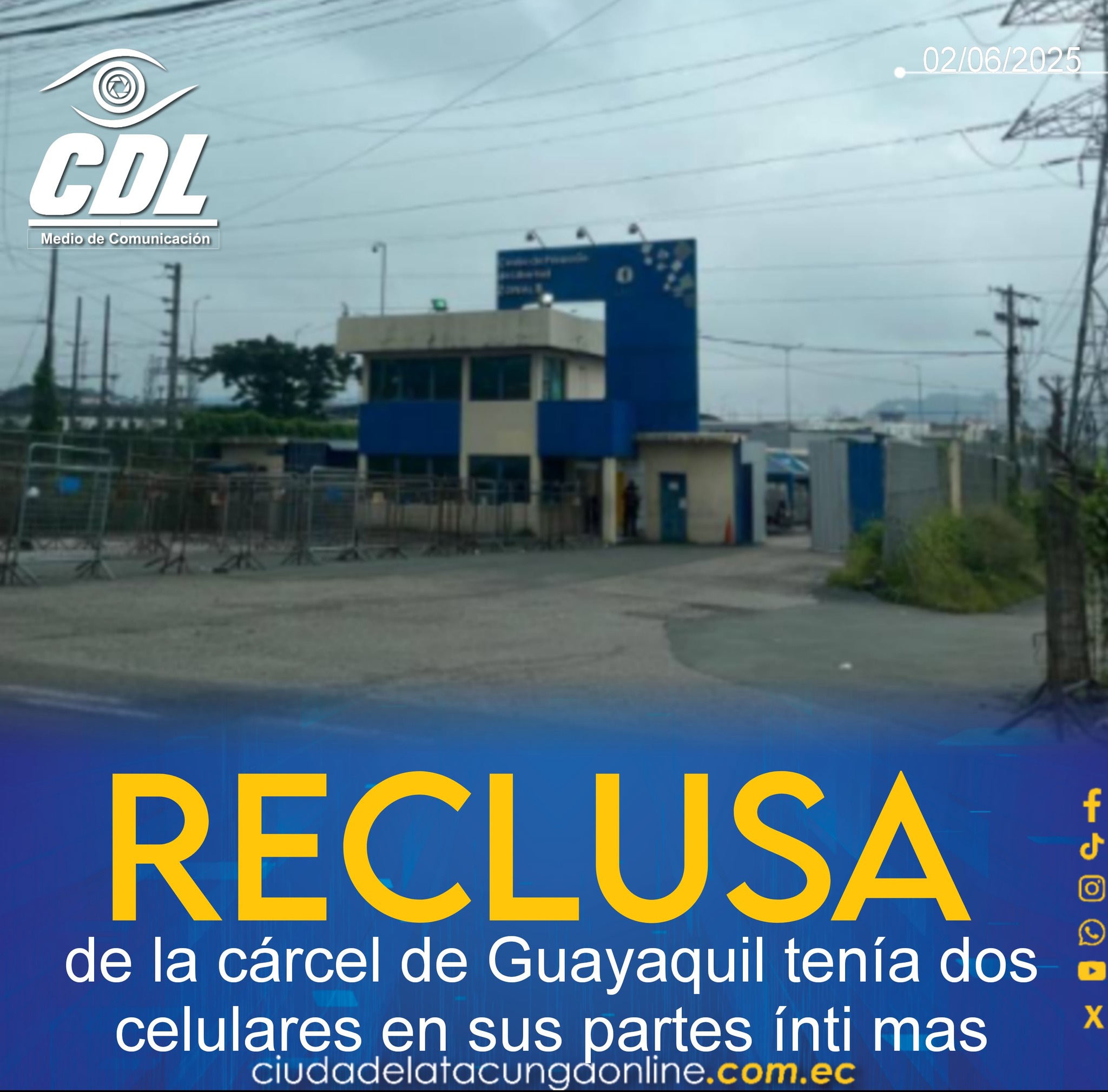 Una reclusa de la cárcel de Guayaquil tenía dos celulares en sus partes ínti mas