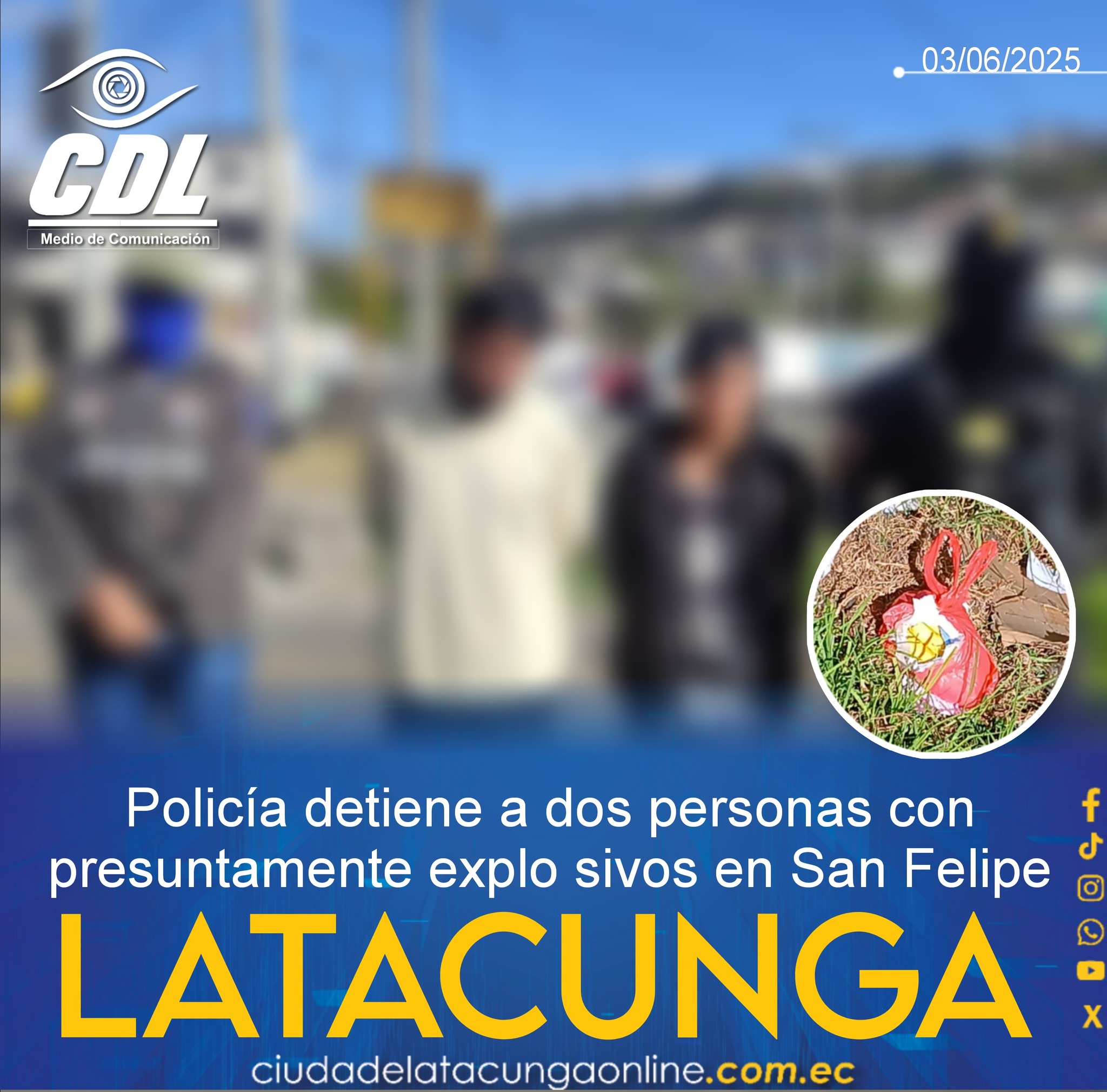 Policía detiene a dos personas con presuntamente explo sivos en San Felipe