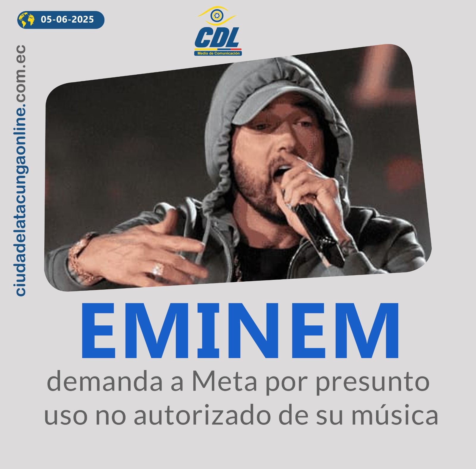 Eminem demanda a Meta por presunto uso no autorizado de su música