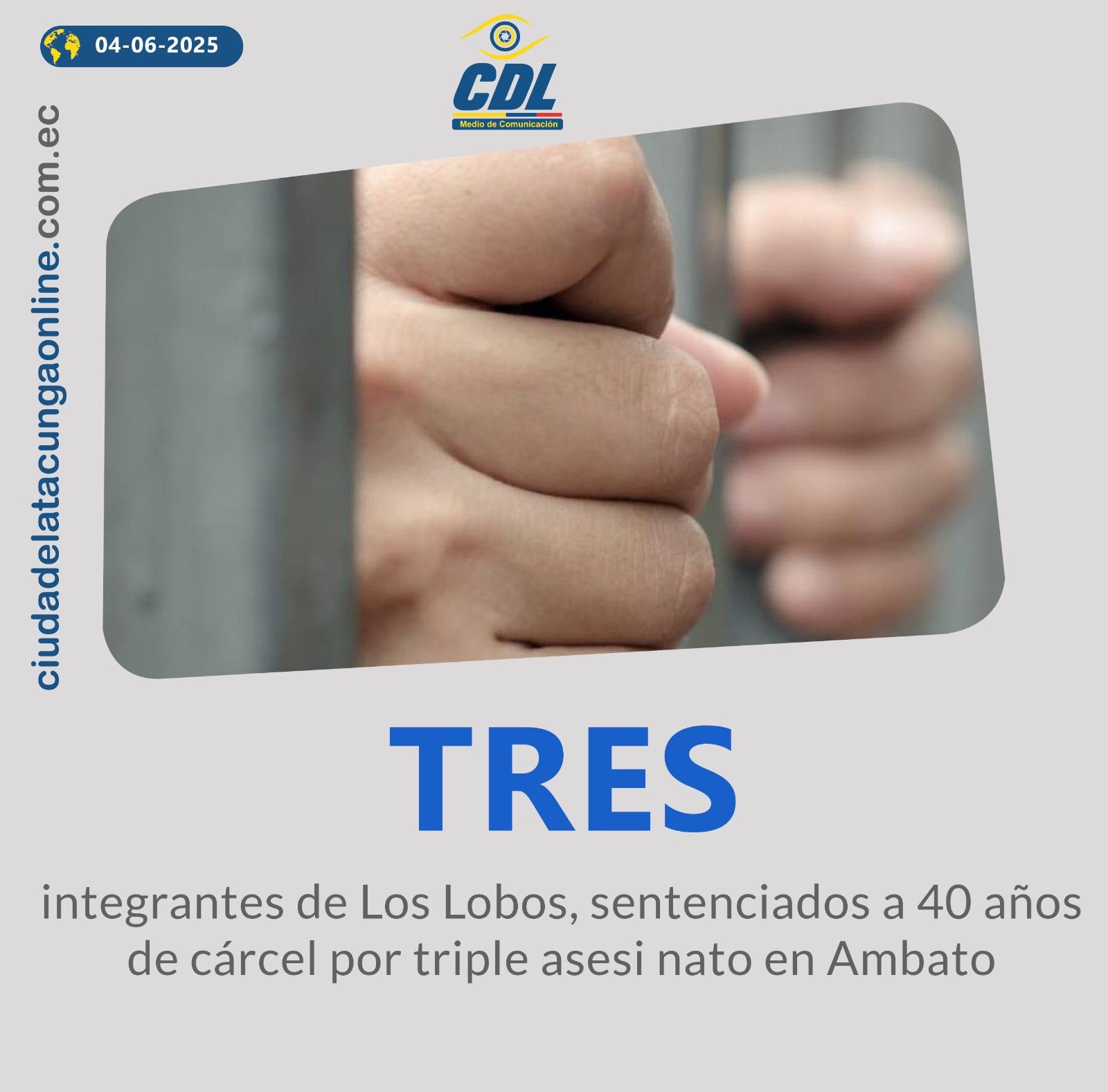 Tres integrantes de Los Lobos, sentenciados a 40 años de cárcel por triple asesinato en Ambato