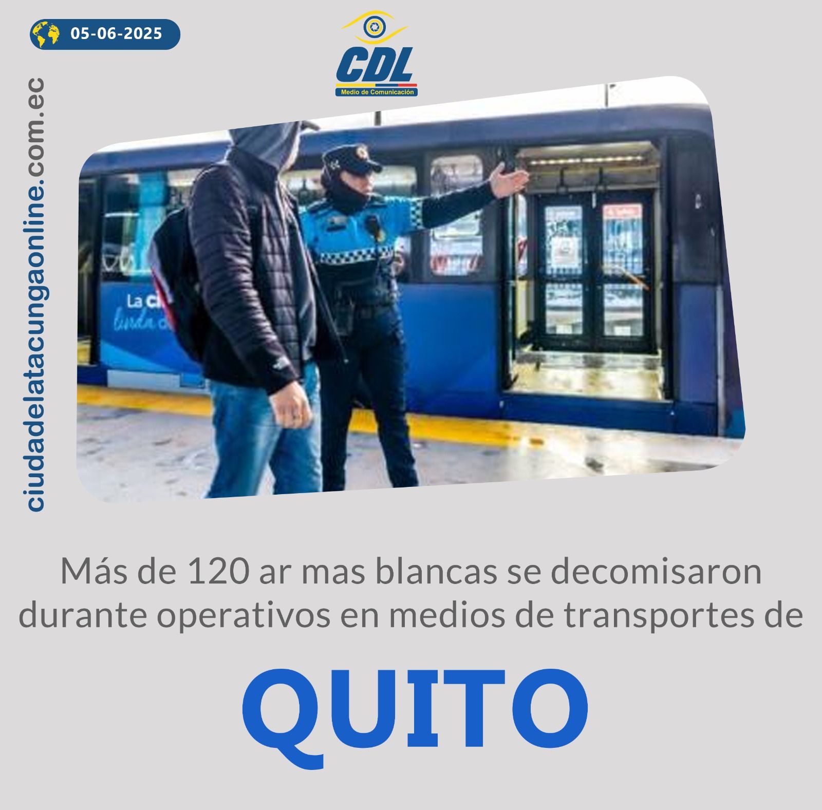 Más de 120 armas blancas se decomisaron durante operativos en el Trolebús y Ecovía