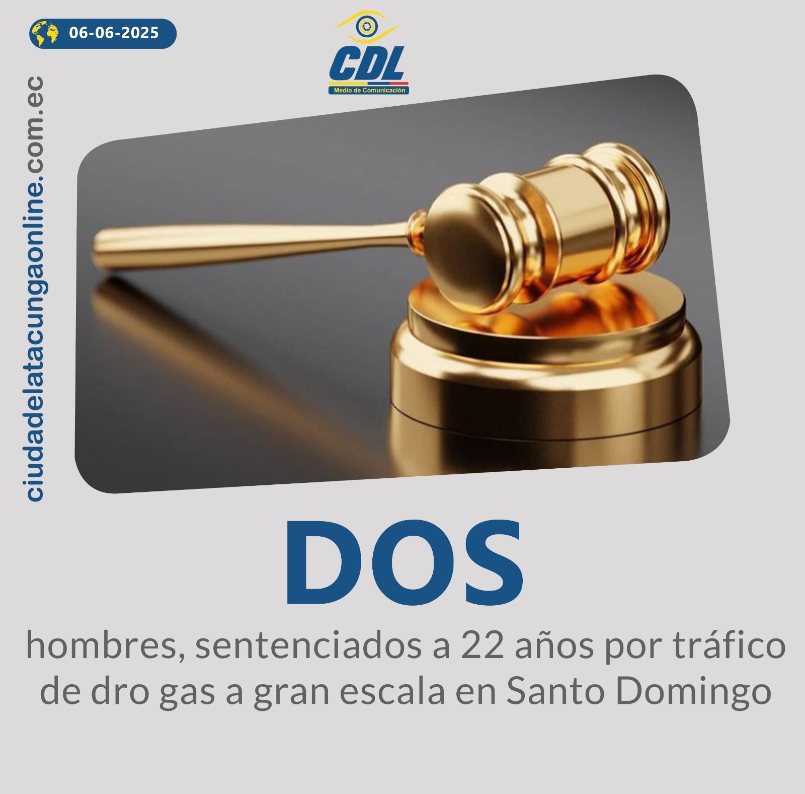 Santo Domingo: dos hombres, sentenciados a 22 años por tráfico de drogas a gran escala