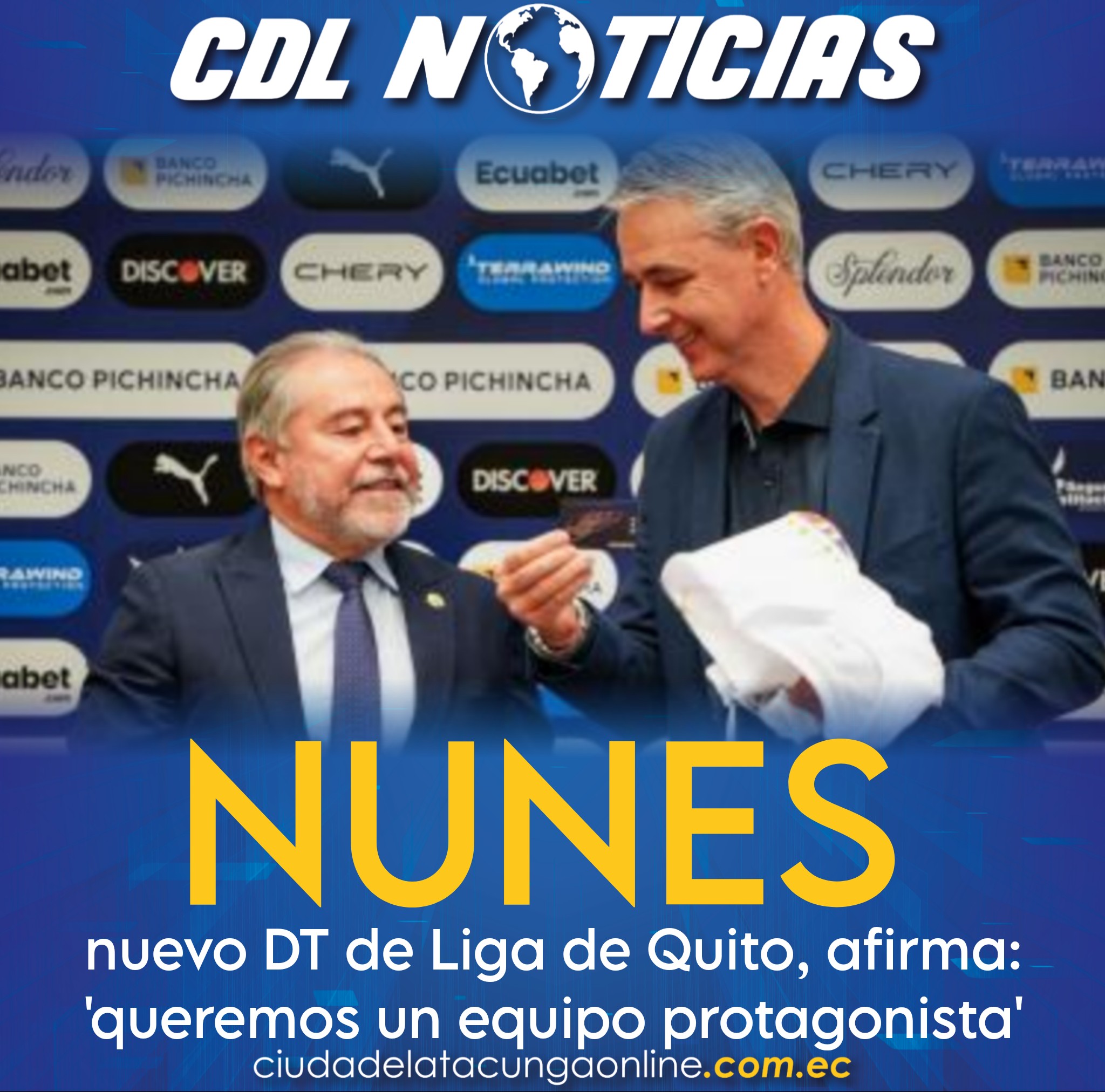 Tiago Nunes, nuevo DT de Liga de Quito, afirma: ‘queremos un equipo protagonista’