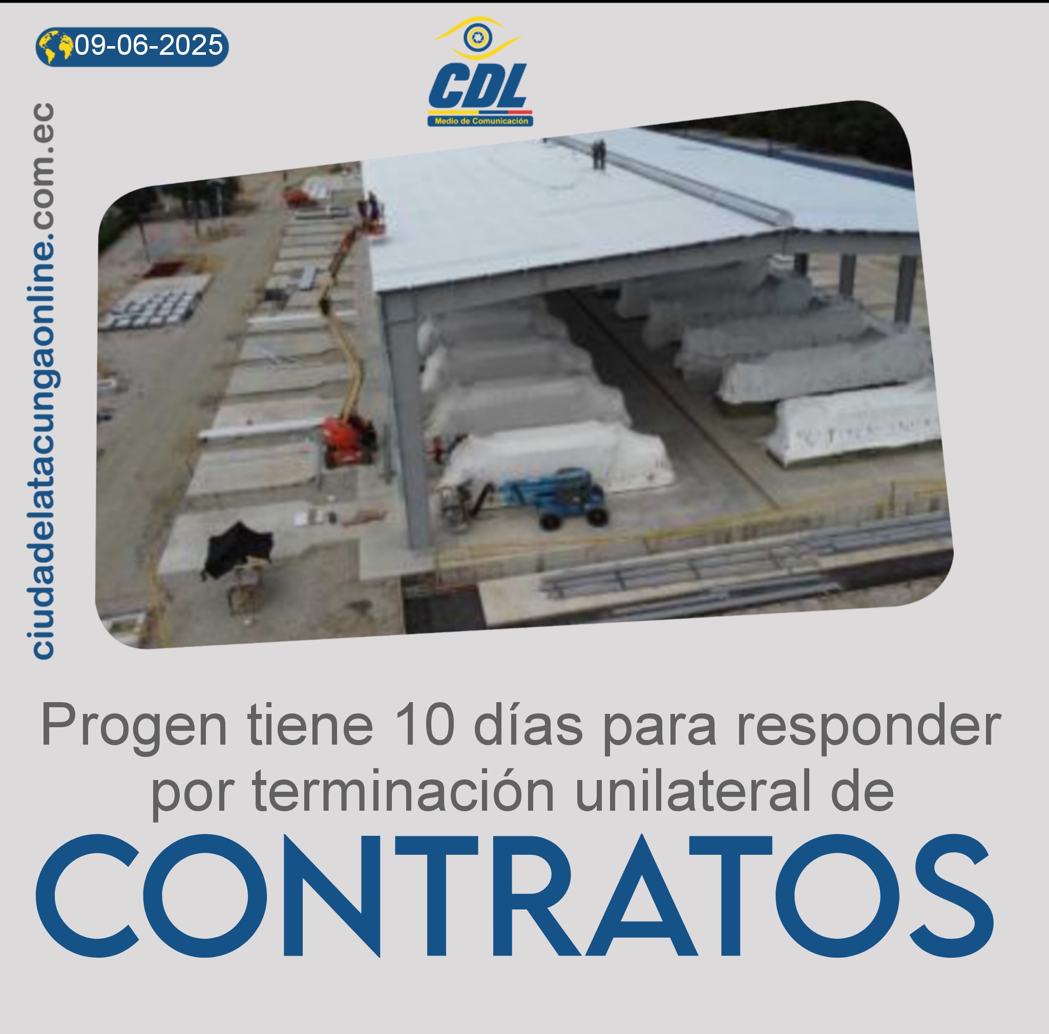 Progen tiene 10 días para responder por terminación unilateral de contratos