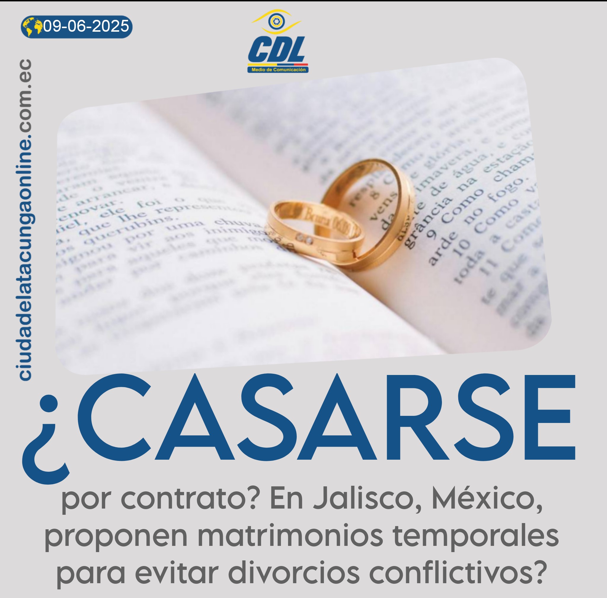 ¿Casarse por contrato? En Jalisco, México, proponen matrimonios temporales para divorcios conflictivos?