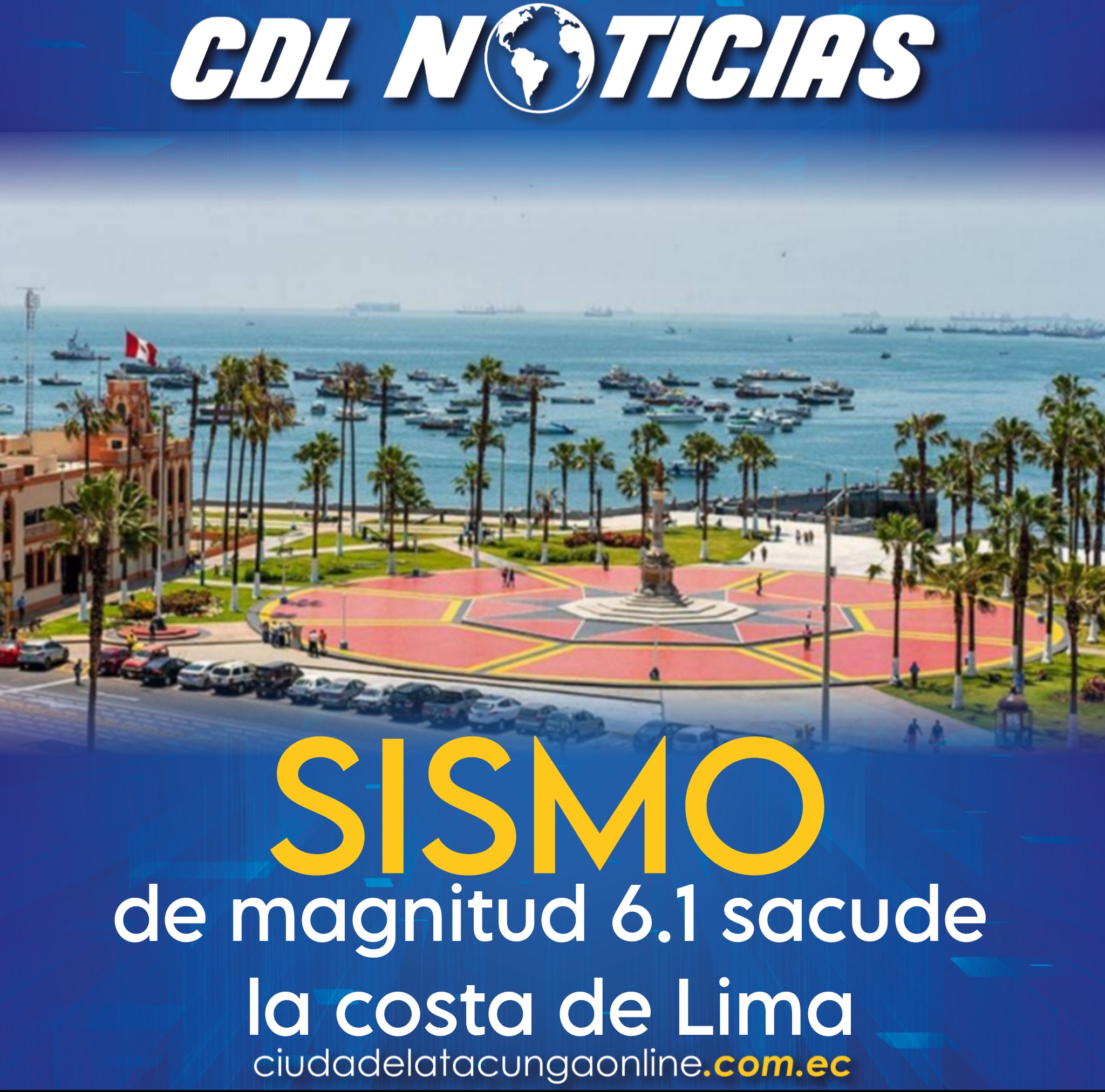 Sismo de magnitud 6.1 sacude la costa de Lima