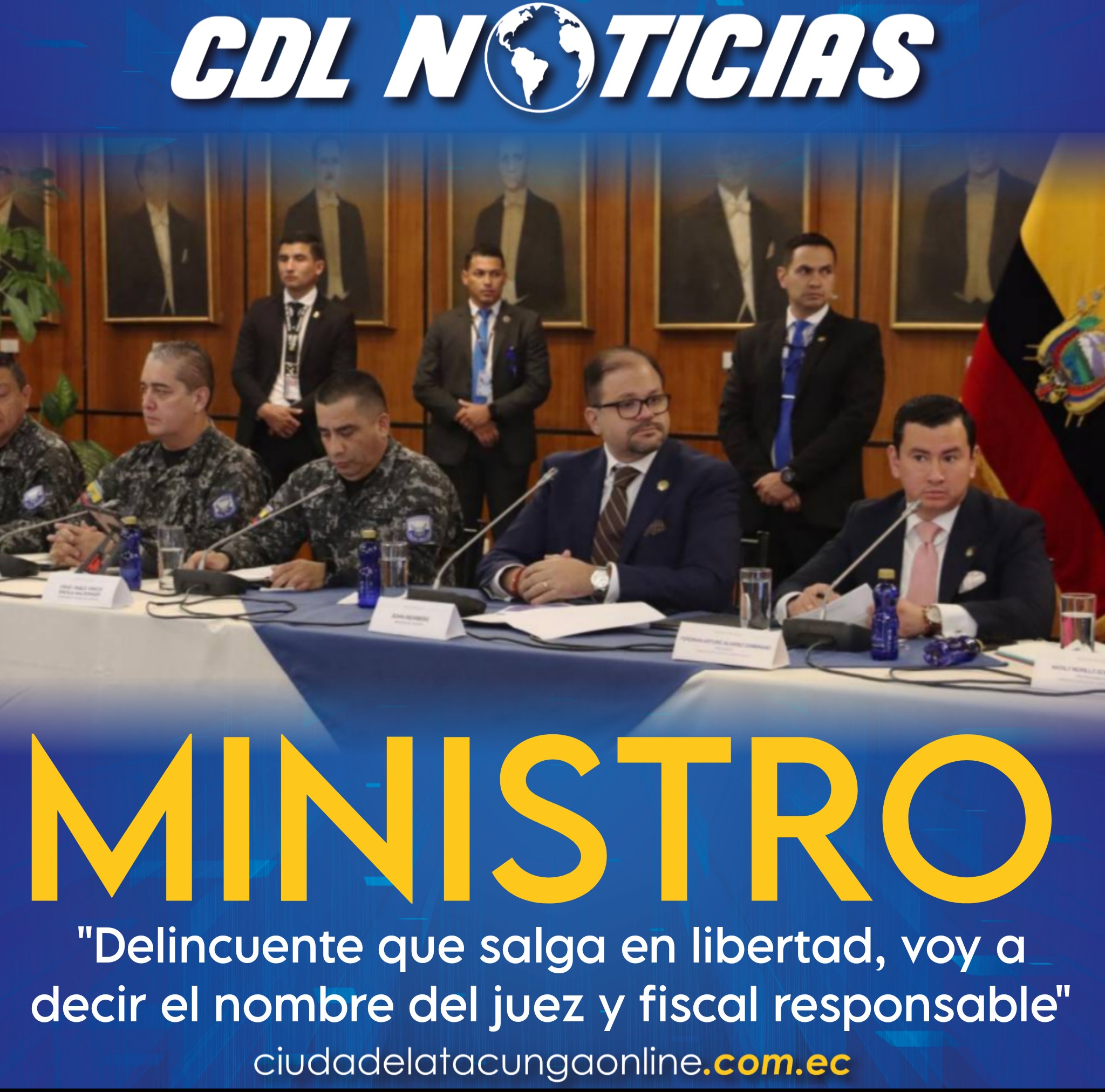 John Reimberg: «Delincuente que salga en libertad, voy a decir el nombre del juez y fiscal responsable»