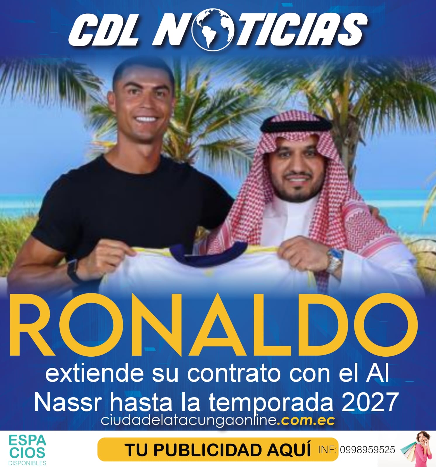 Cristiano Ronaldo extiende su contrato con el Al Nassr hasta la temporada 2027