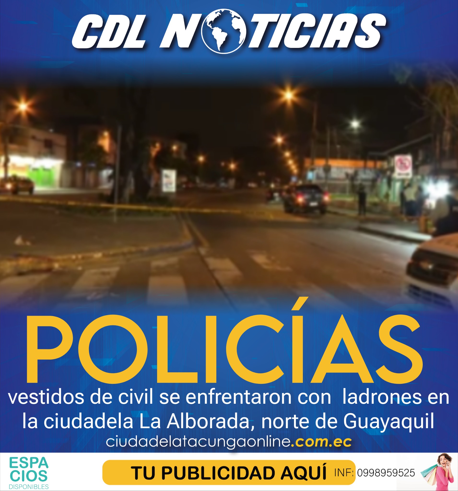 Policías vestidos de civil se enfrentaron con ladrones en la ciudadela La Alborada, norte de Guayaquil