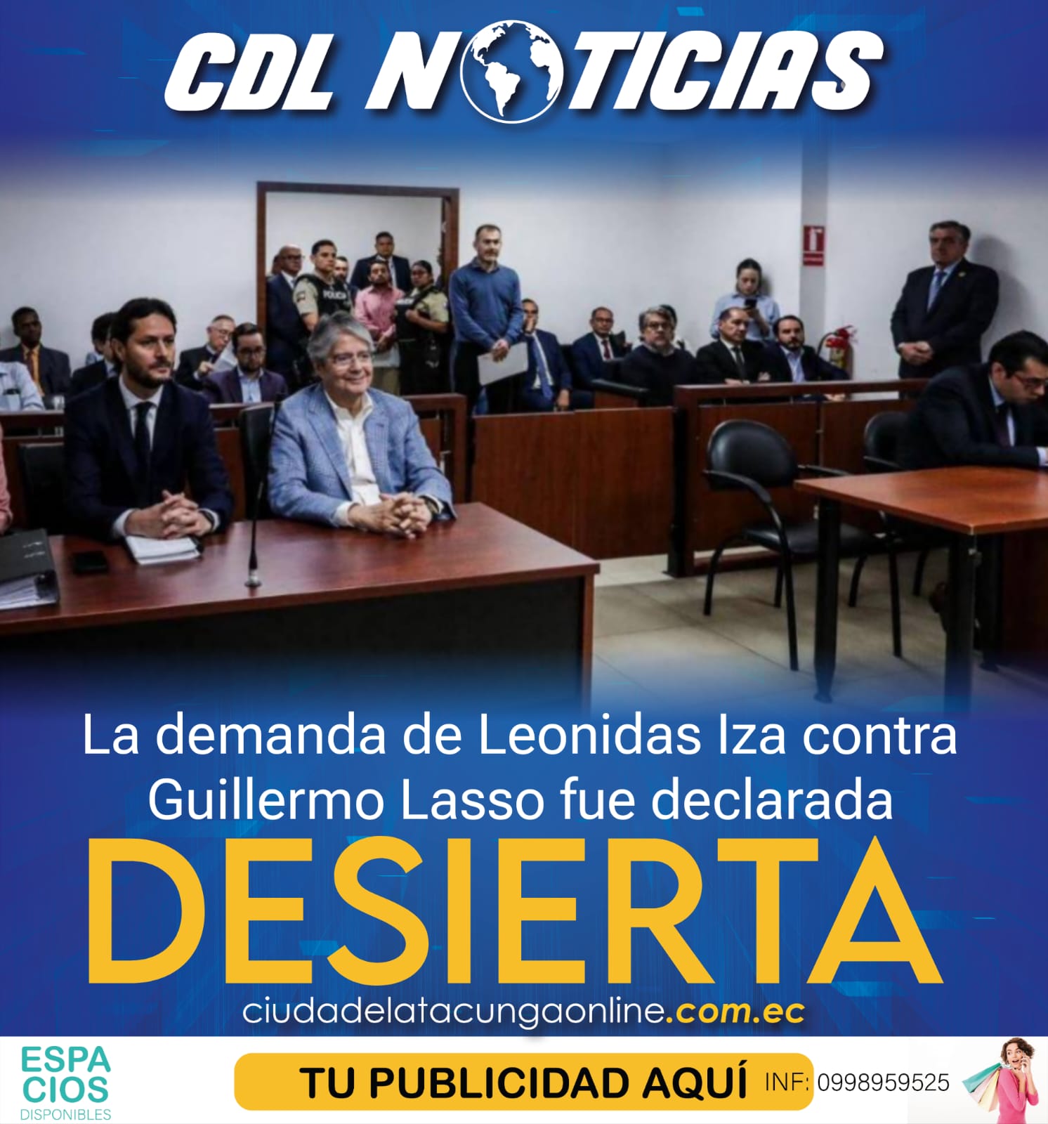 ALa demanda de Leonidas Iza contra Guillermo Lasso fue declarada desierta
