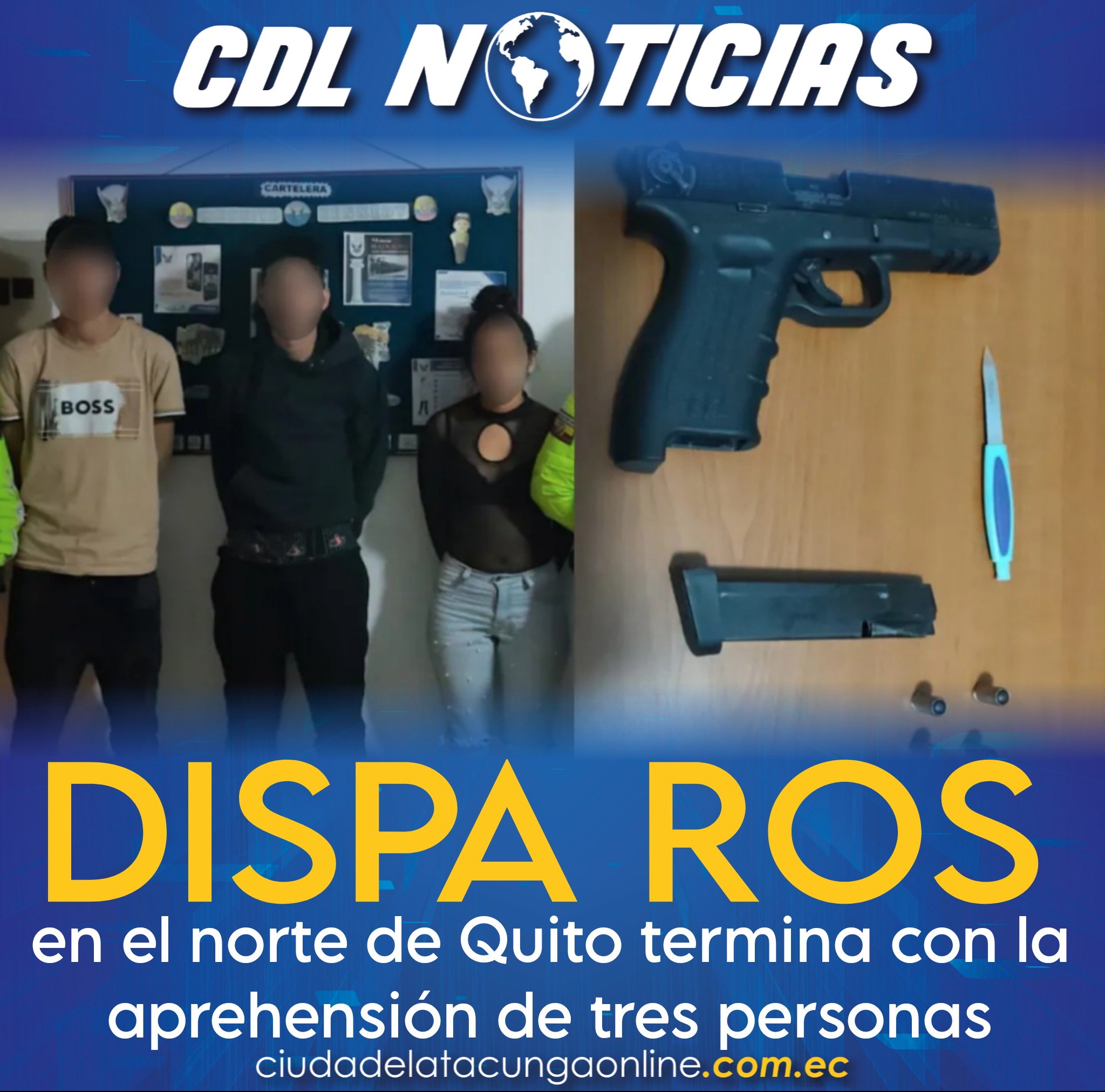 Dis paros en el norte de Quito termina con la aprehensión de tres personas
