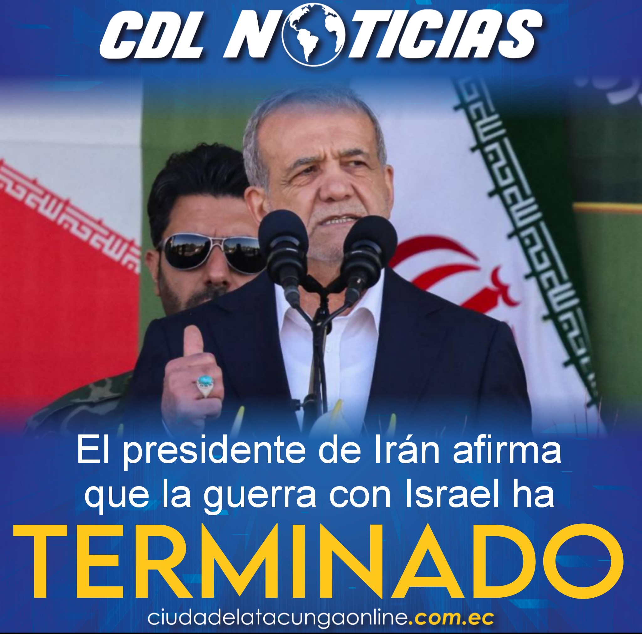 El presidente de Irán afirma que la guerra con Israel ha terminado