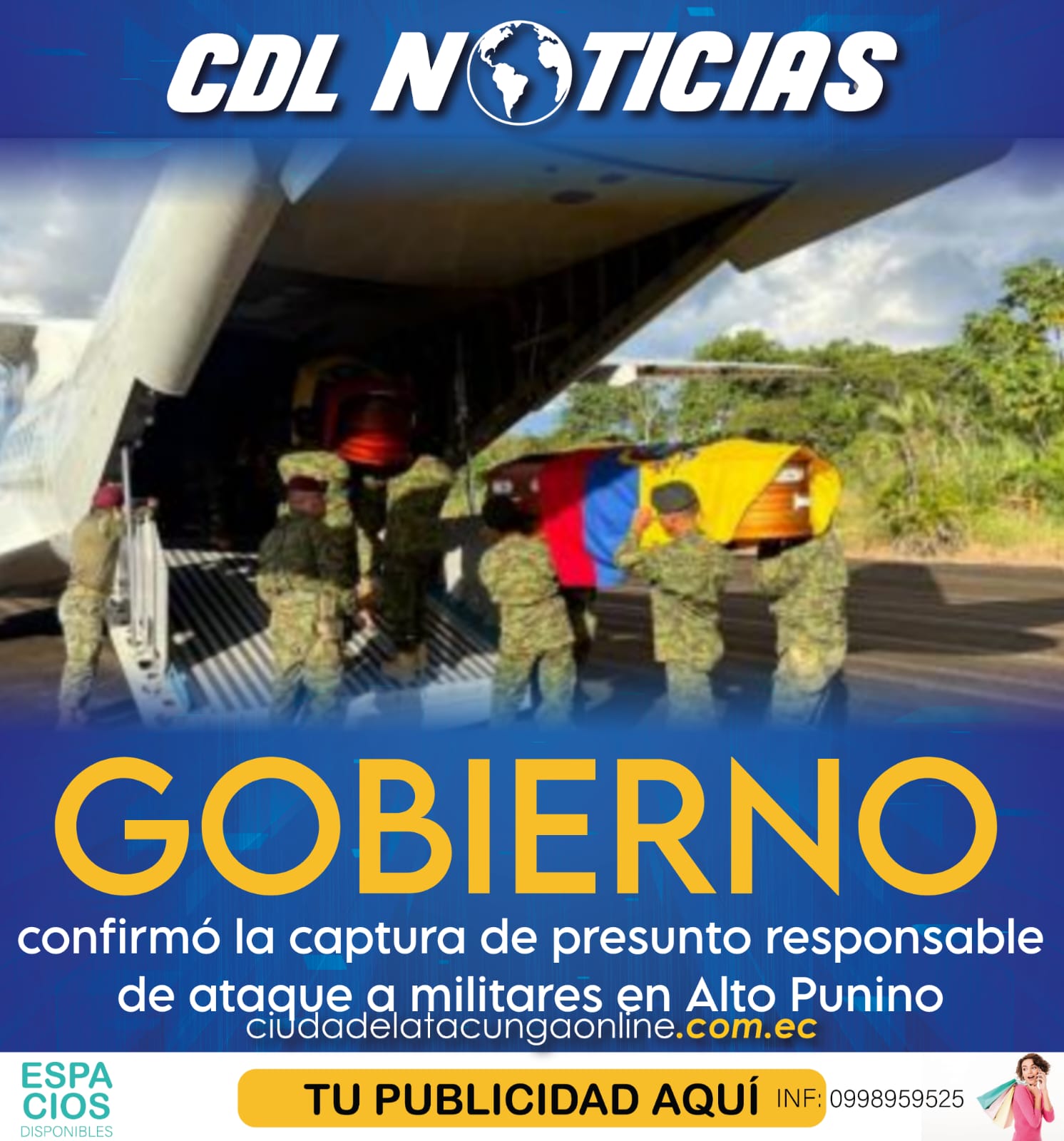 Gobierno confirmó la captura de presunto responsable de ataque a militares en Alto Punino – Duplicate – [#37751]