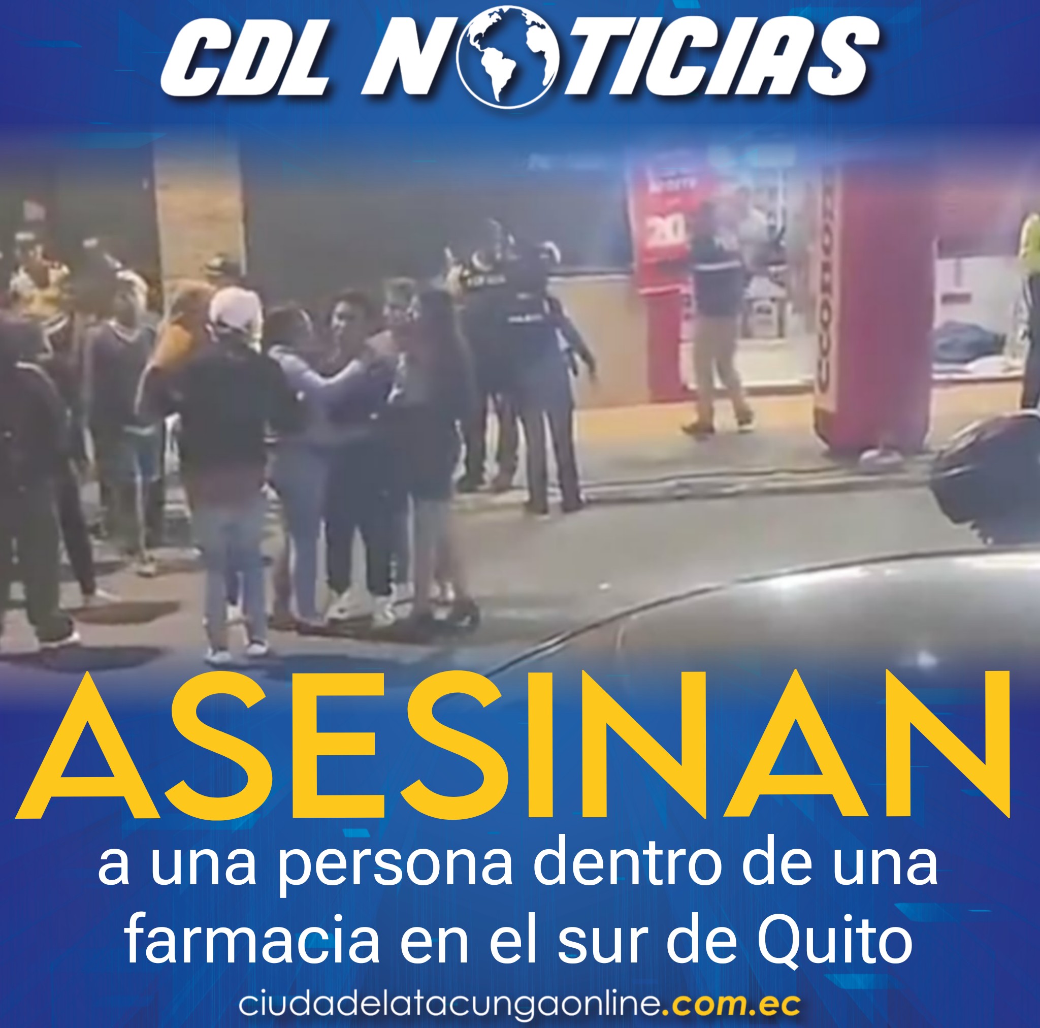 Asesinan a una persona dentro de una farmacia en el sur de Quito