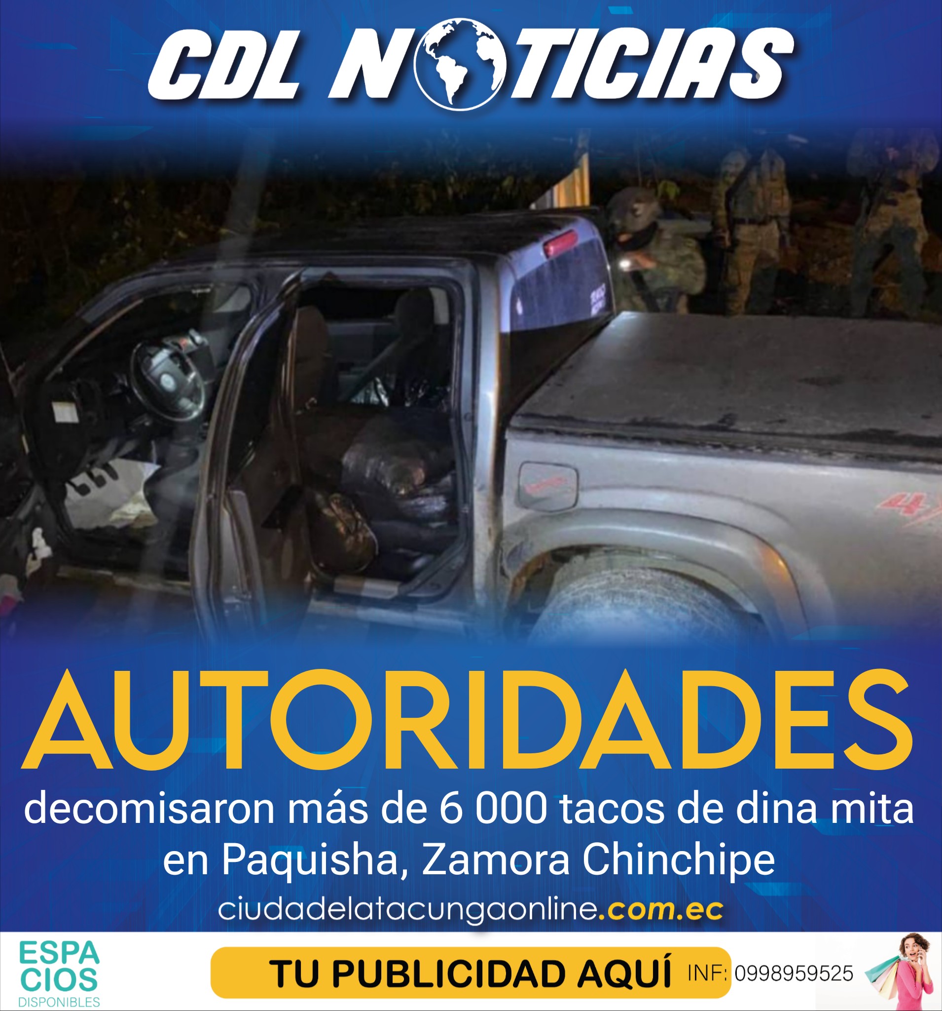 Autoridades decomisaron más de 6 000 tacos de dinamita en Paquisha, Zamora Chinchipe