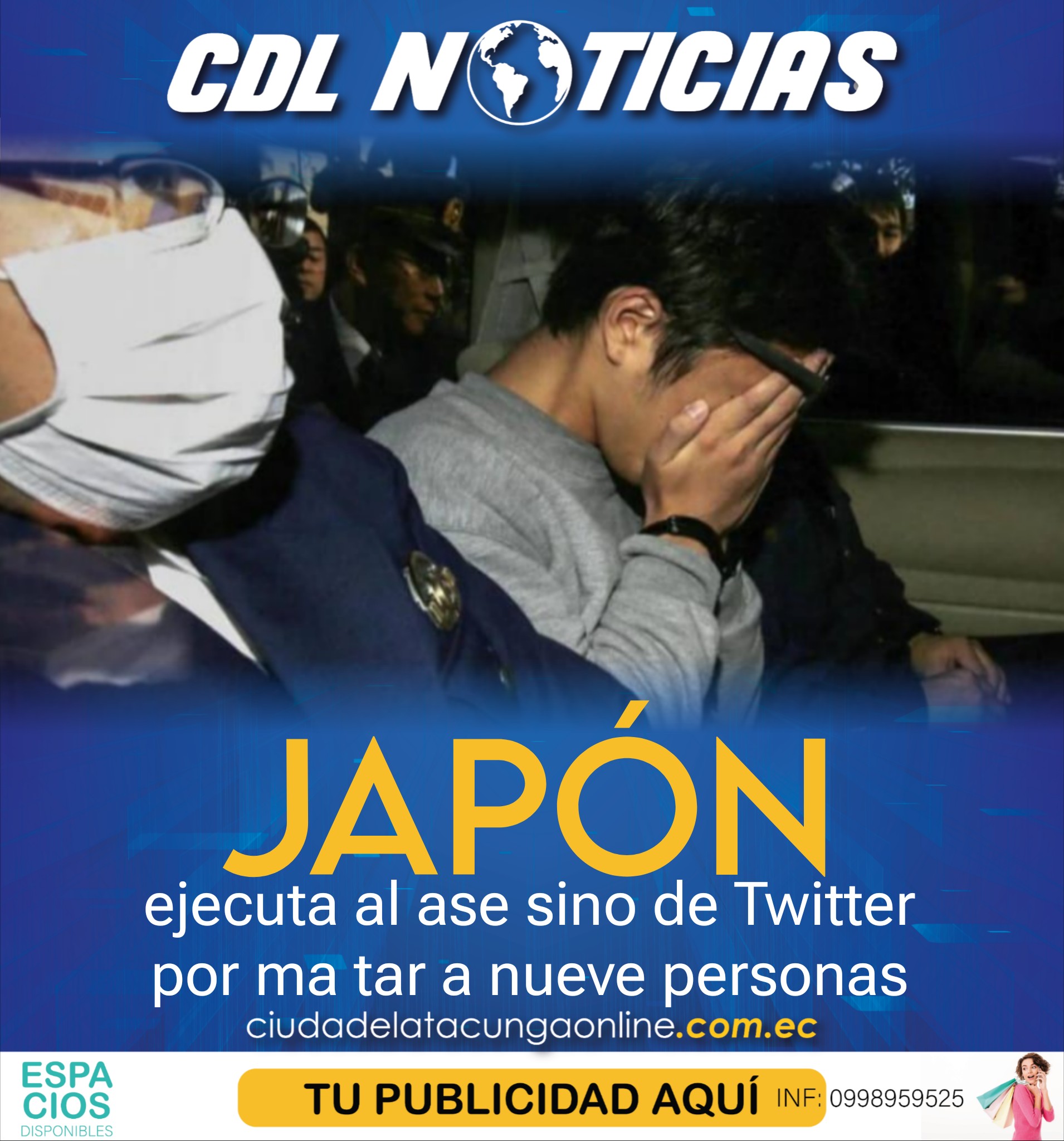 Japón ejecuta al asesino de Twitter por matar a nueve personas