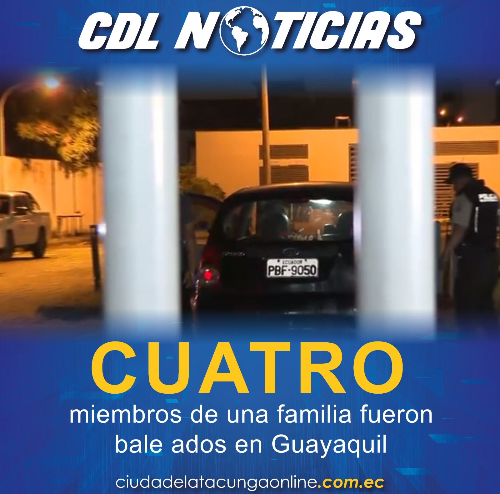Cuatro miembros de una familia fueron baleados en Bastión Popular, norte de Guayaquil