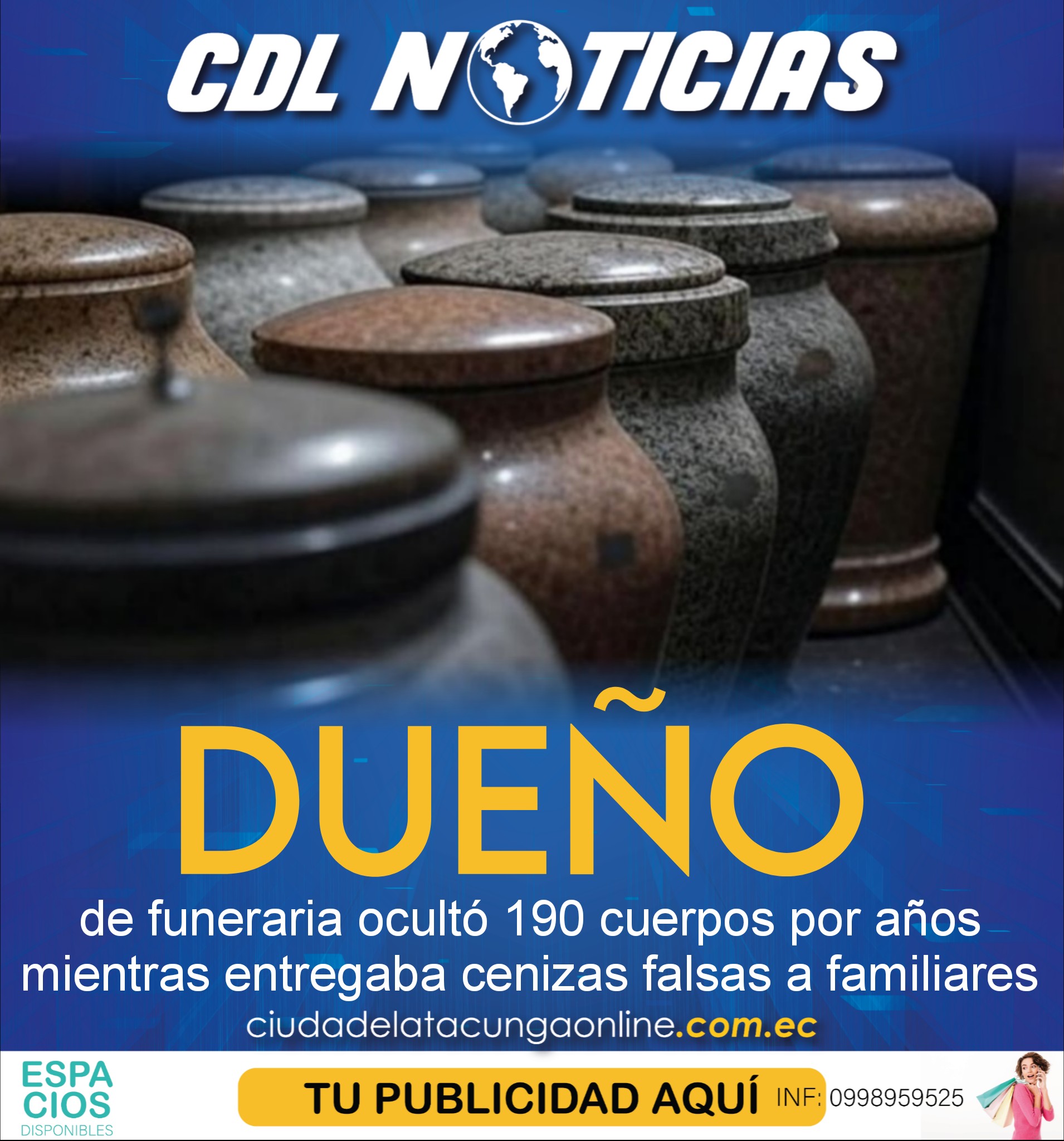 Dueño de funeraria ocultó 190 cuerpos por años mientras entregaba cenizas falsas a familiares