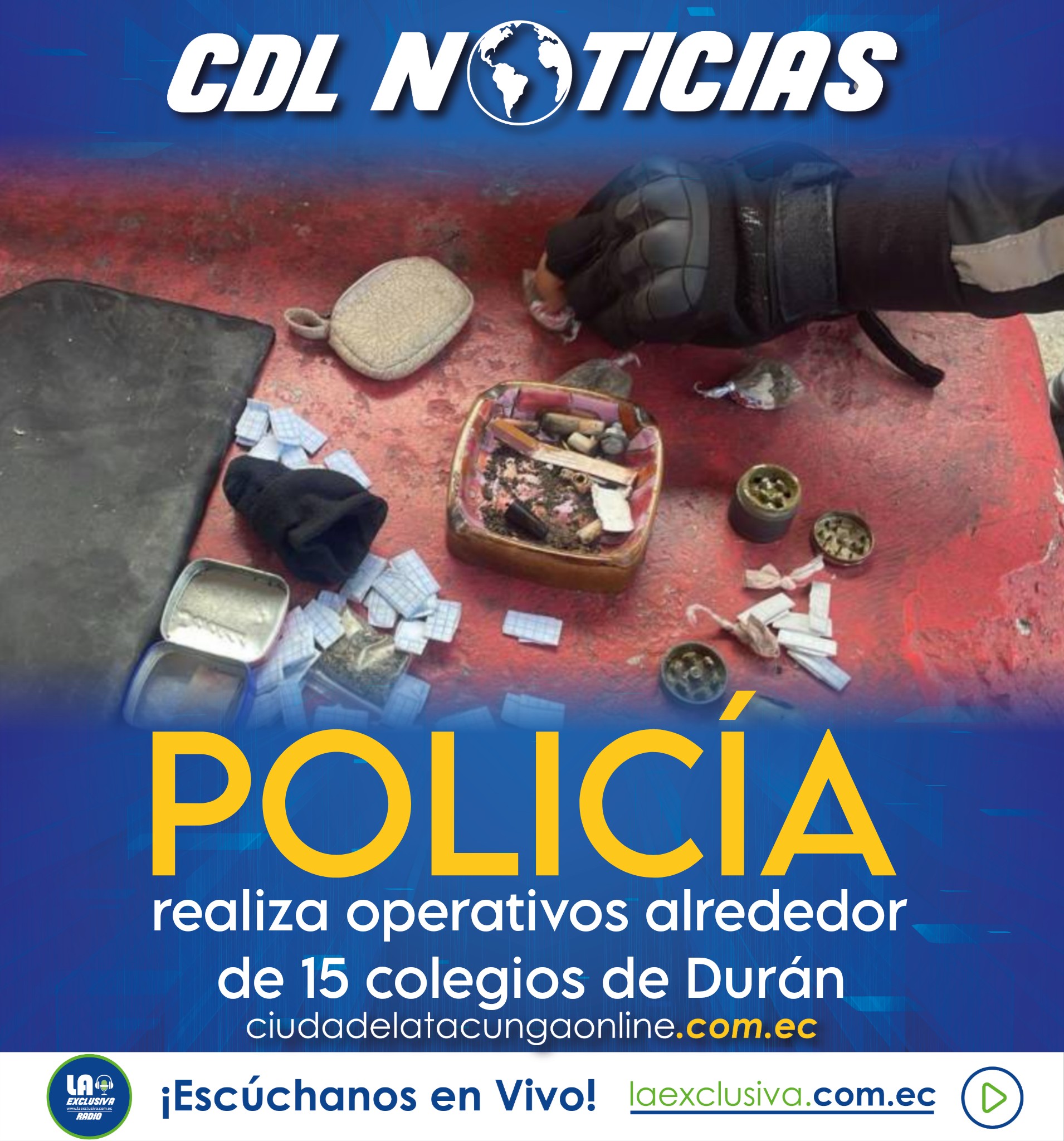 La Policía realiza operativos alrededor de 15 colegios de Durán