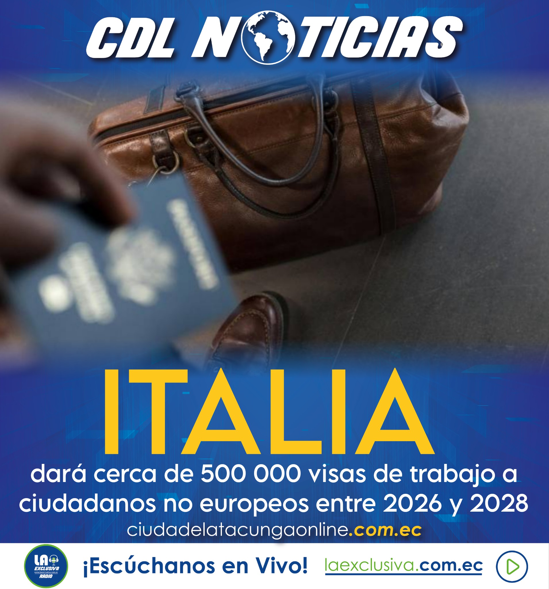 Italia dará cerca de 500 000 visas de trabajo a ciudadanos no europeos entre 2026 y 2028