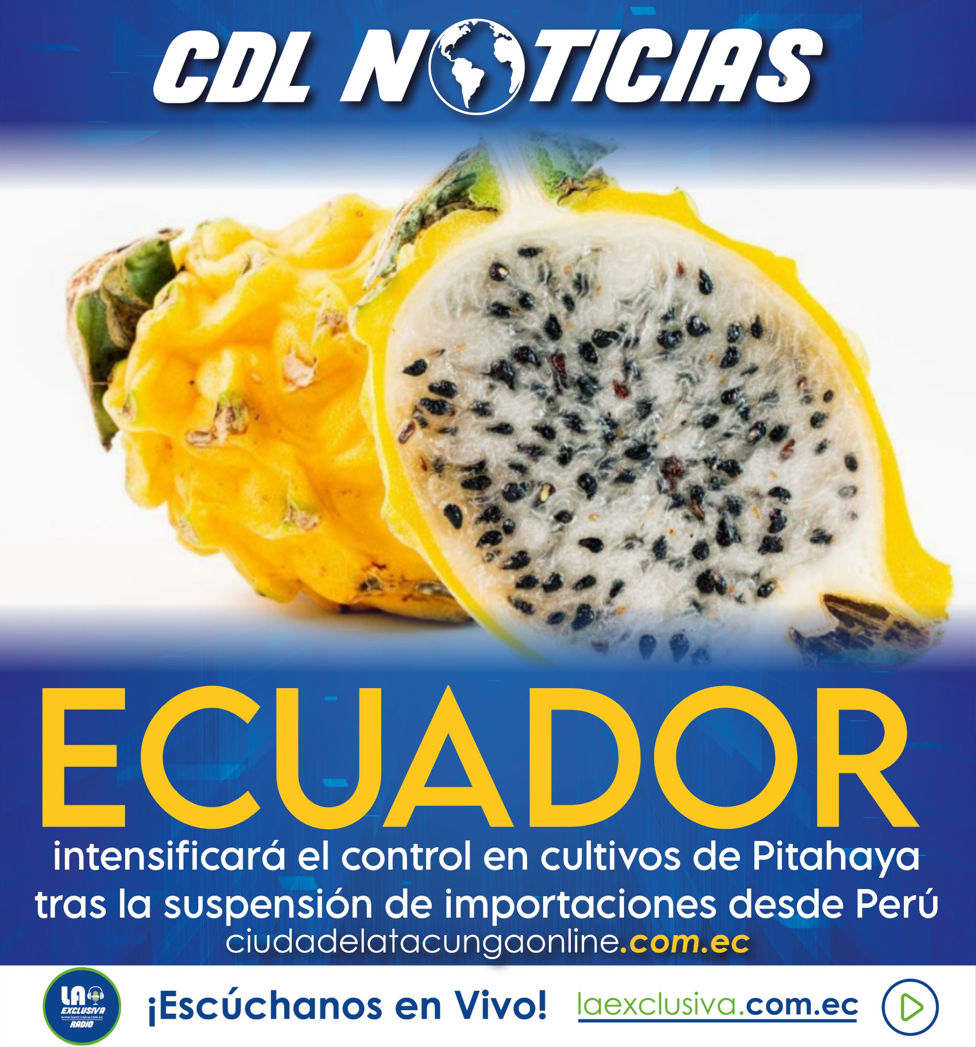 Ecuador intensificará el control en cultivos de Pitahaya tras la suspensión de importaciones desde Perú