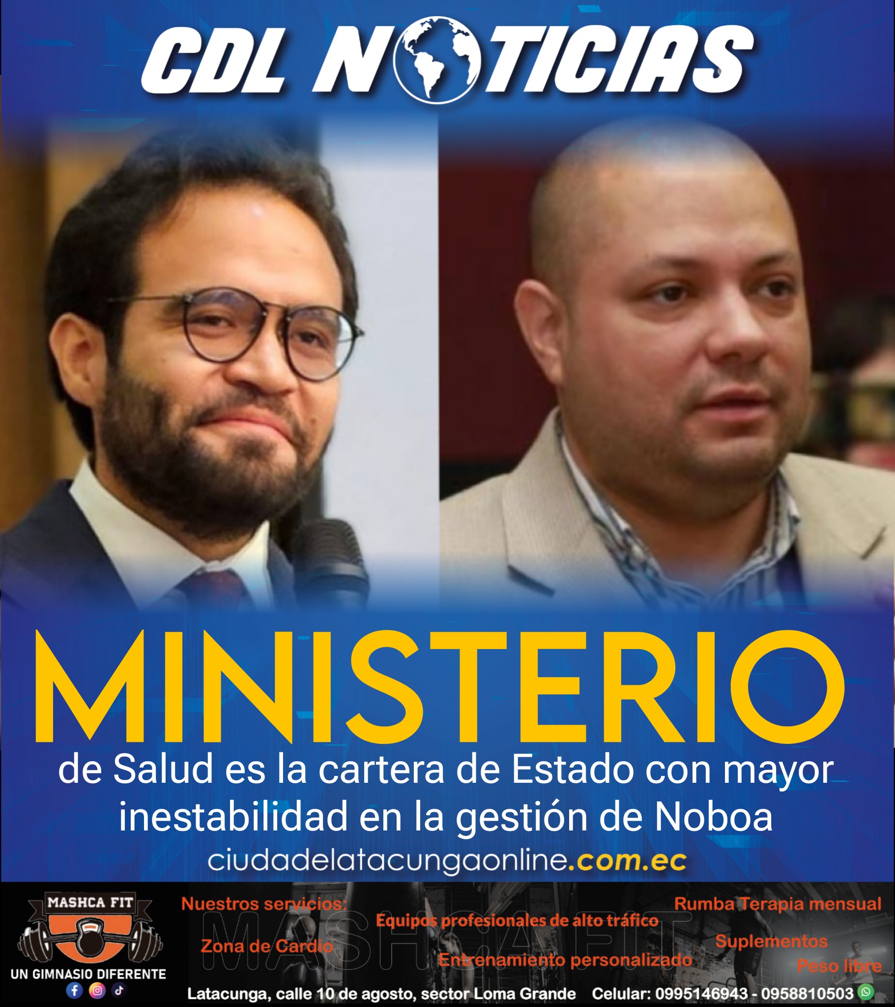 El Ministerio de Salud es la cartera de Estado con mayor inestabilidad en la gestión del presidente Daniel Noboa