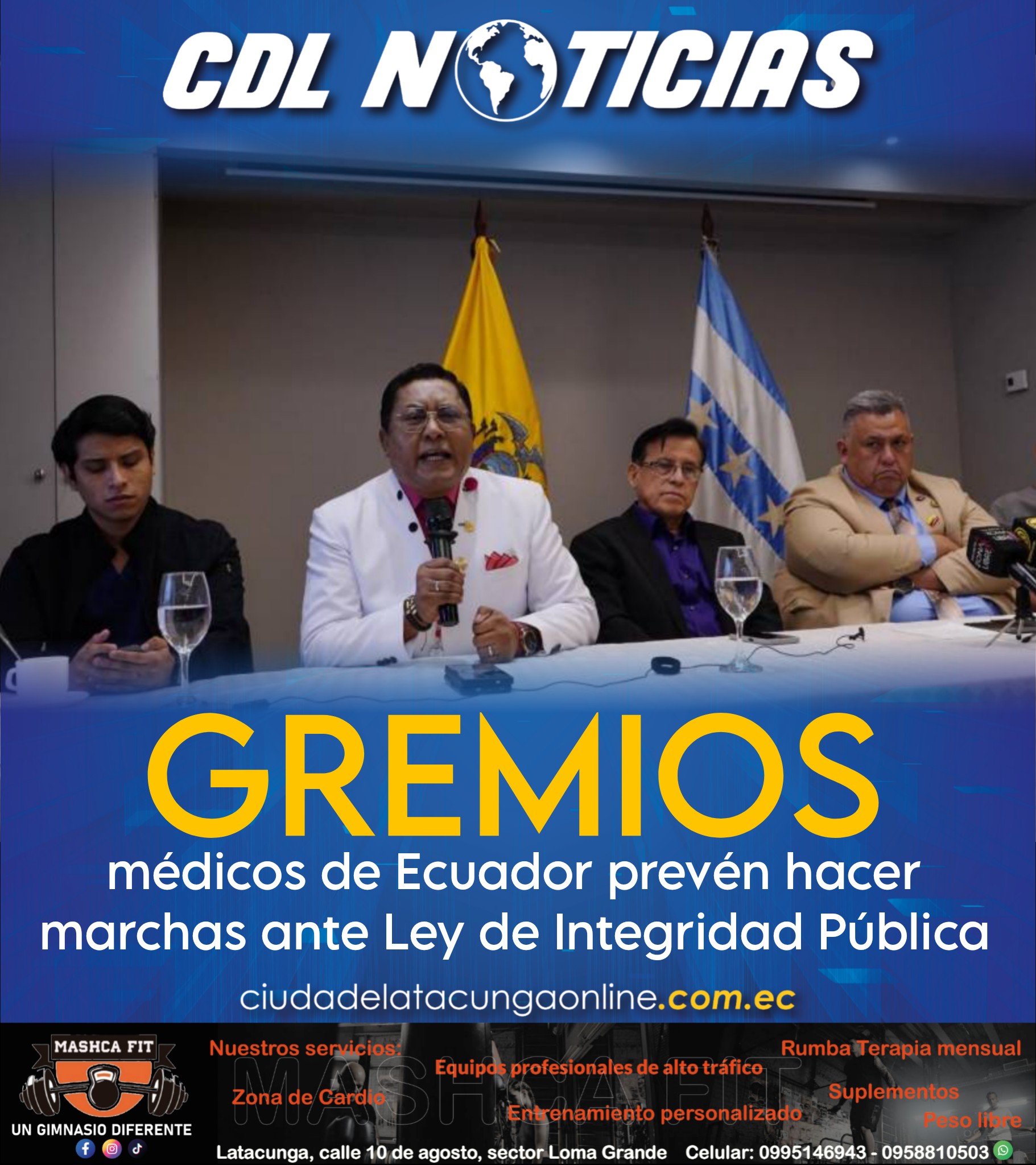 Gremios médicos de Ecuador prevén hacer marchas ante Ley de Integridad Pública