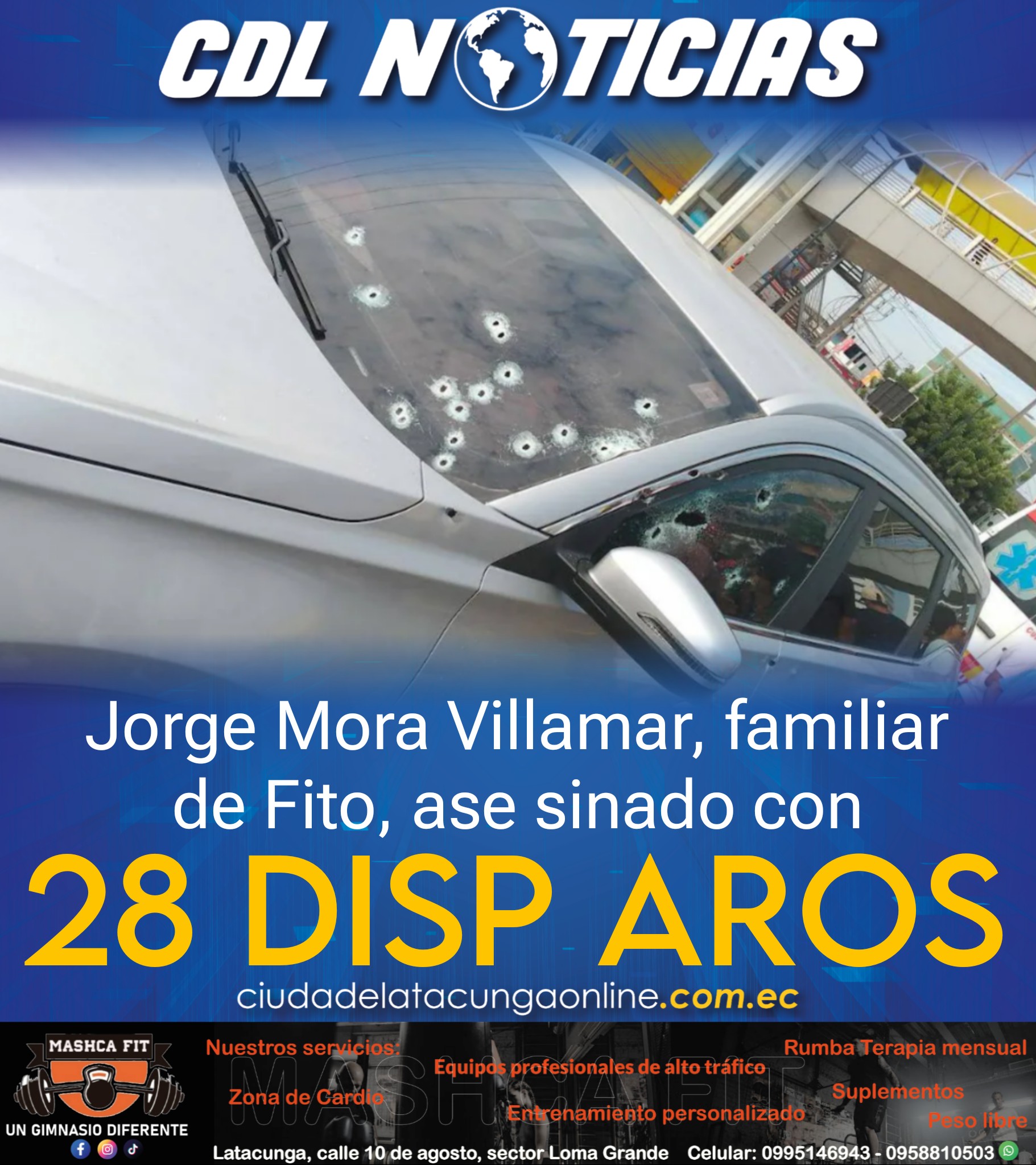 Jorge Mora Villamar, familiar de Fito, ase sinado con 28 dis paros