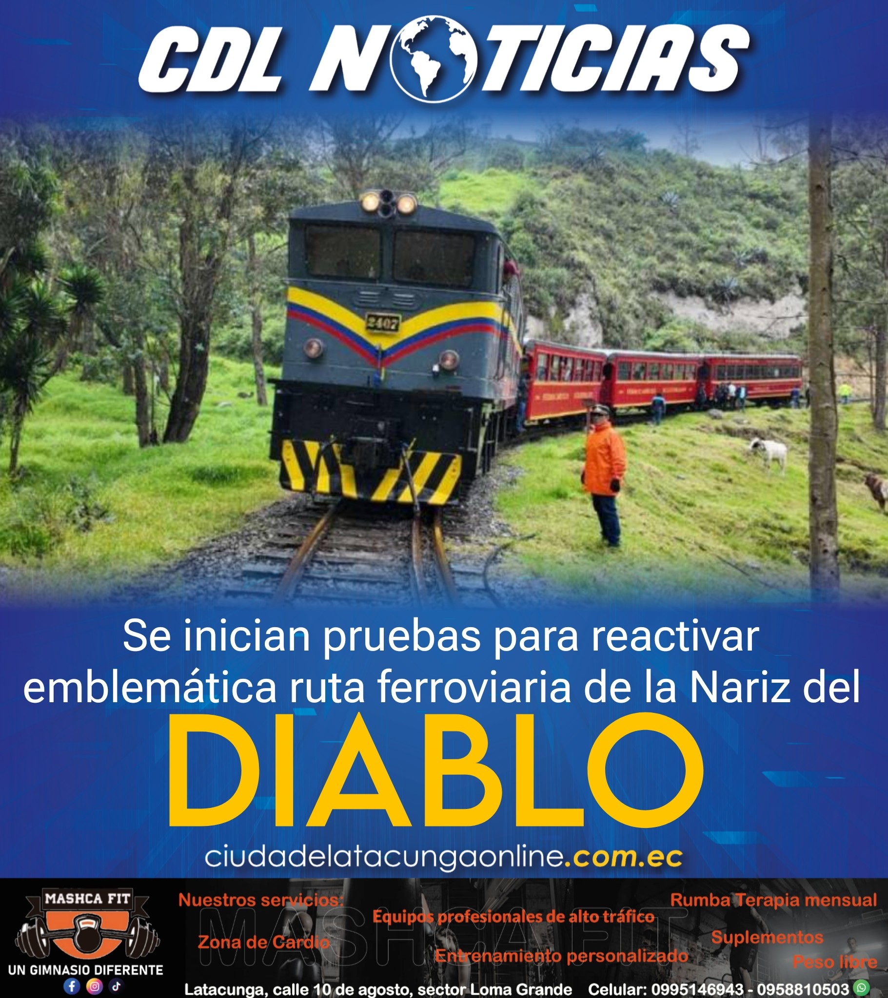 Se inician pruebas para reactivar emblemática ruta ferroviaria de la Nariz del Diablo
