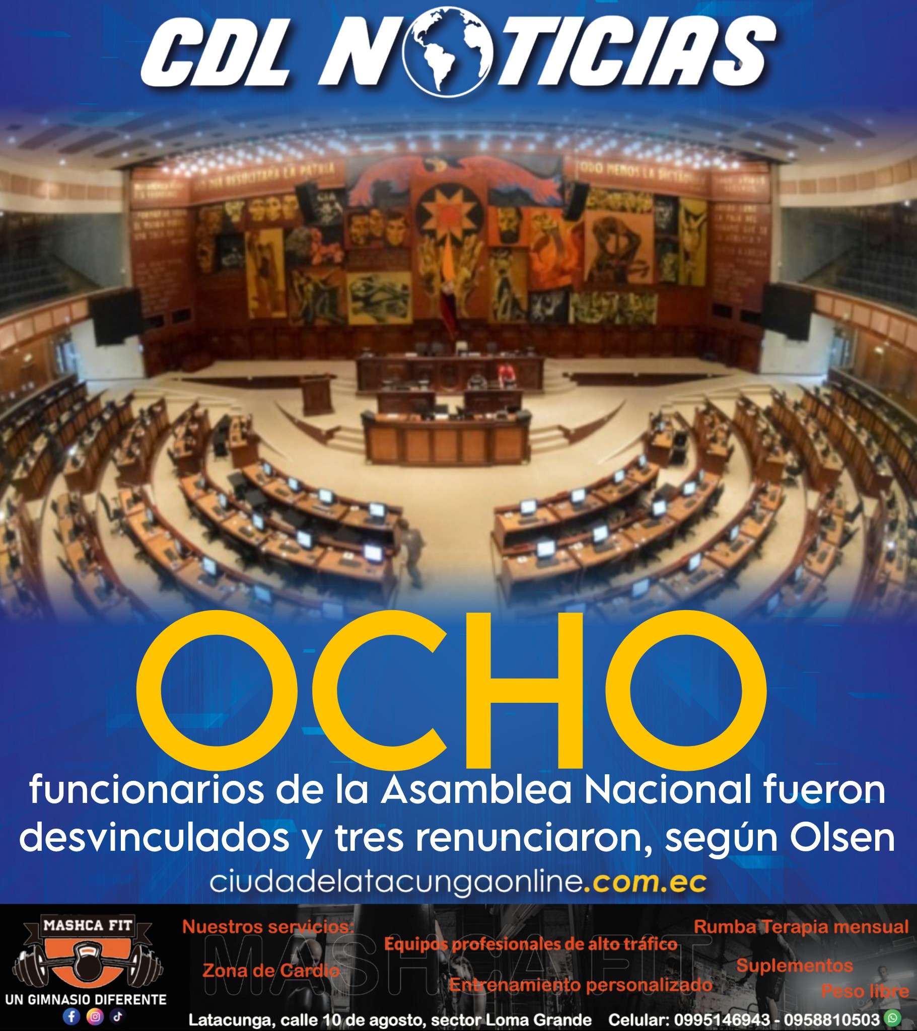 Ocho funcionarios de la Asamblea Nacional fueron desvinculados y tres renunciaron, según Olsen