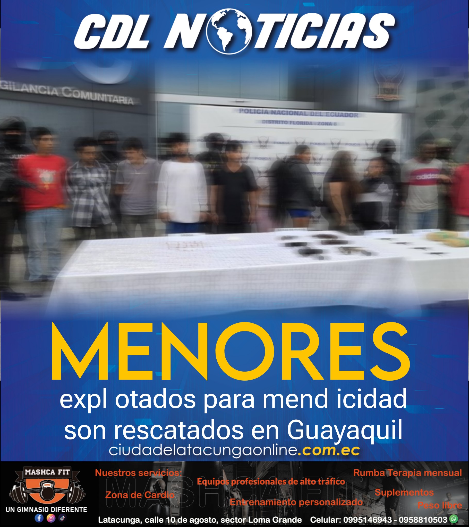 Menores expl otados para mend icidad son rescatados en Guayaquil