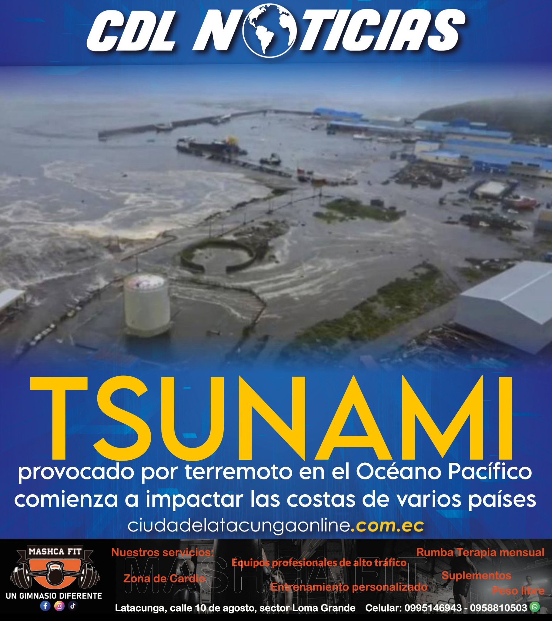 El tsunami provocado por terremoto en el Océano Pacífico comienza a impactar las costas de varios países