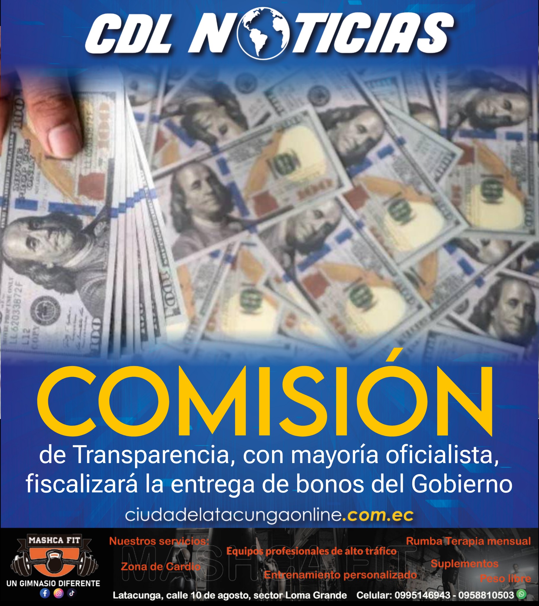 La Comisión de Transparencia, con mayoría oficialista, fiscalizará la entrega de bonos del Gobierno