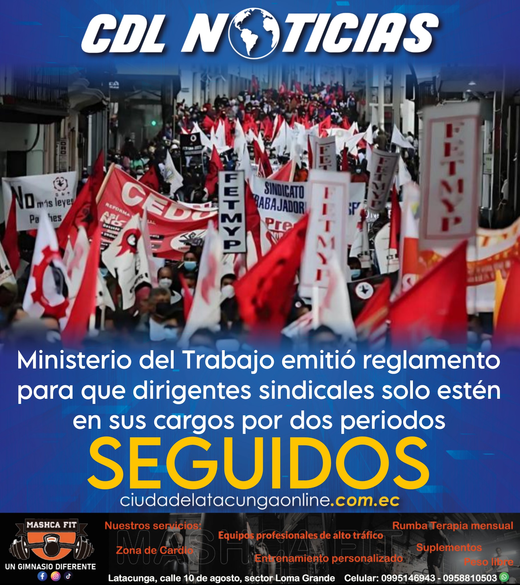 Ministerio del Trabajo emitió reglamento para que dirigentes sindicales solo estén en sus cargos por dos periodos seguidos