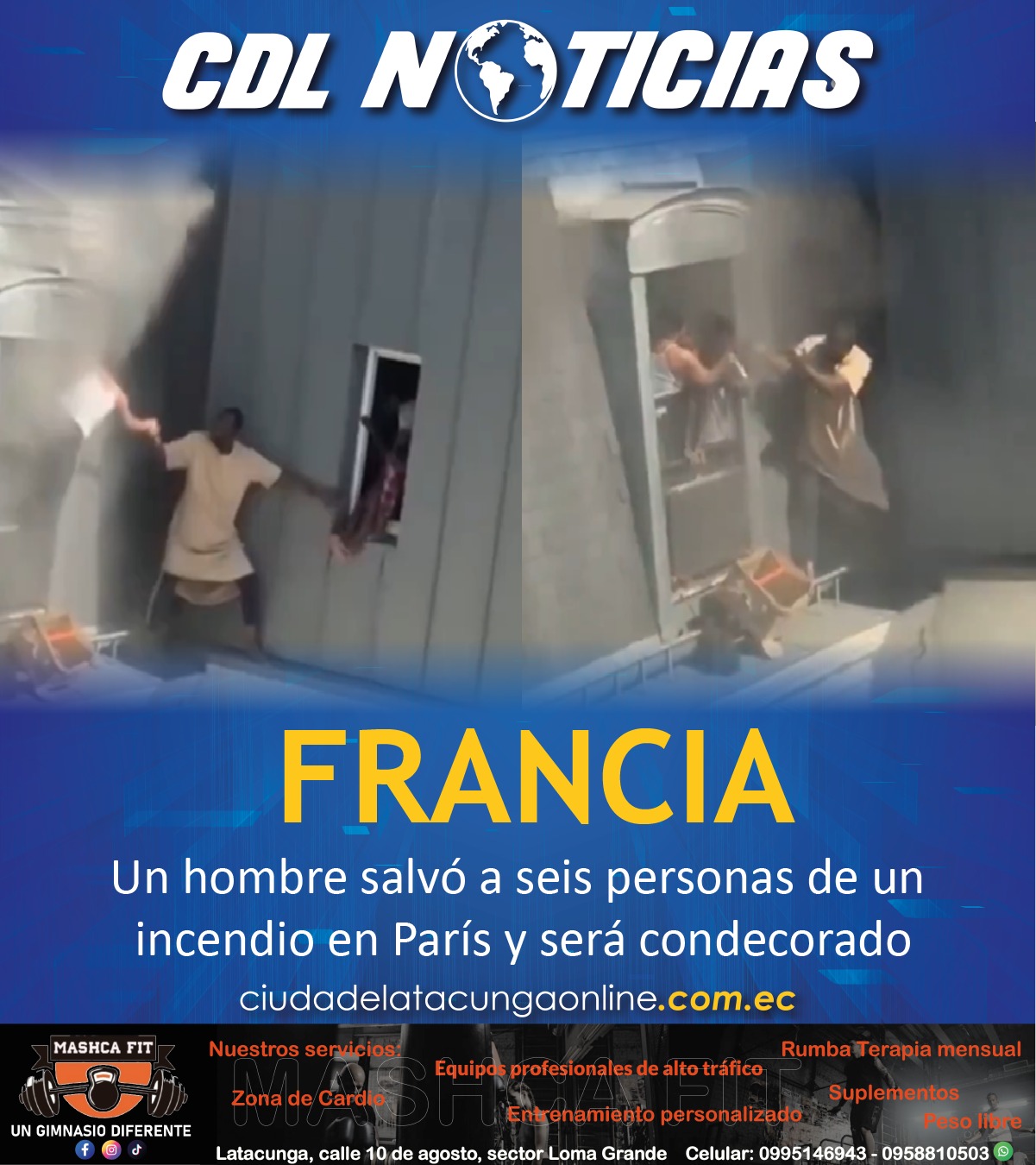 Francia: Un hombre salvó a seis personas de un incendio en París y será condecorado