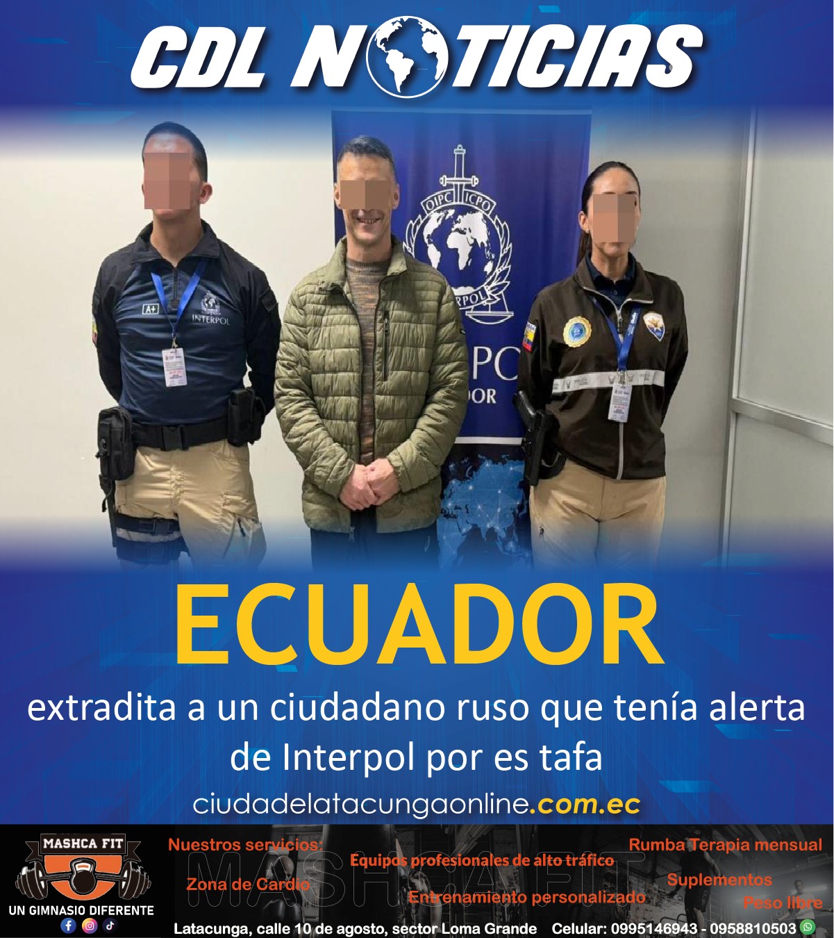 Ecuador extradita a un ciudadano ruso que tenía alerta de Interpol por estafa